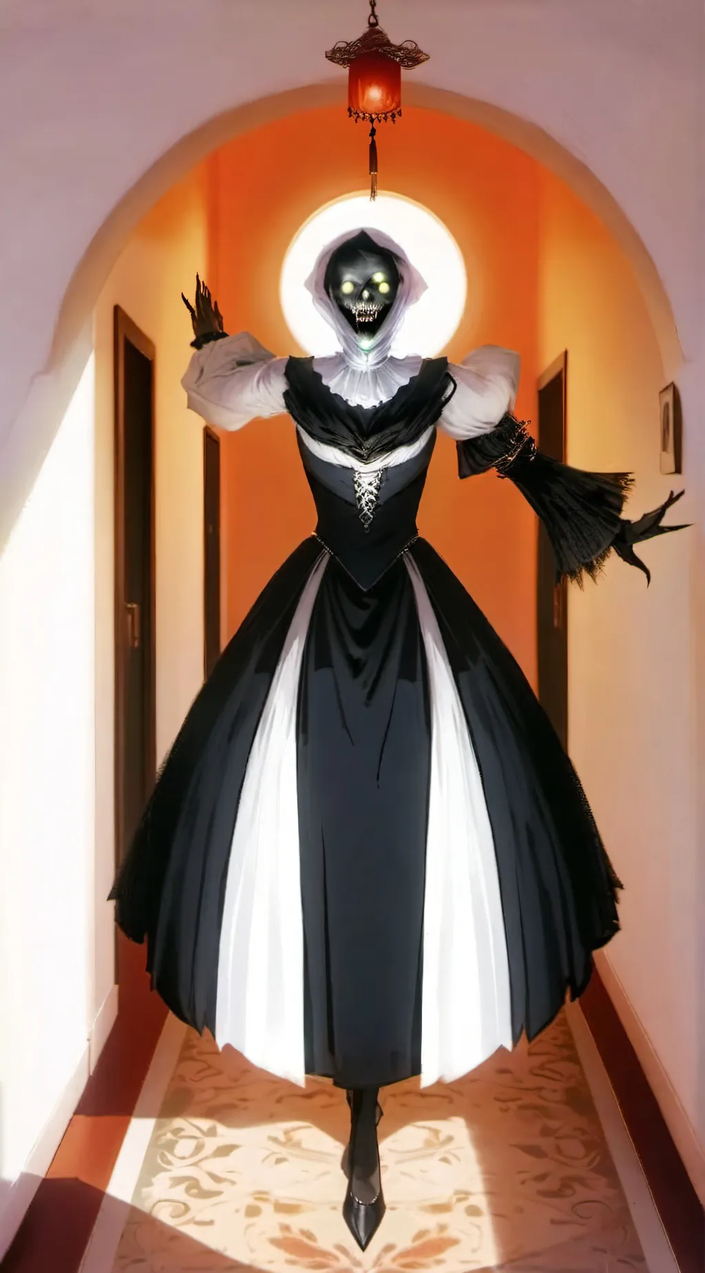 ai character: In the attic  background