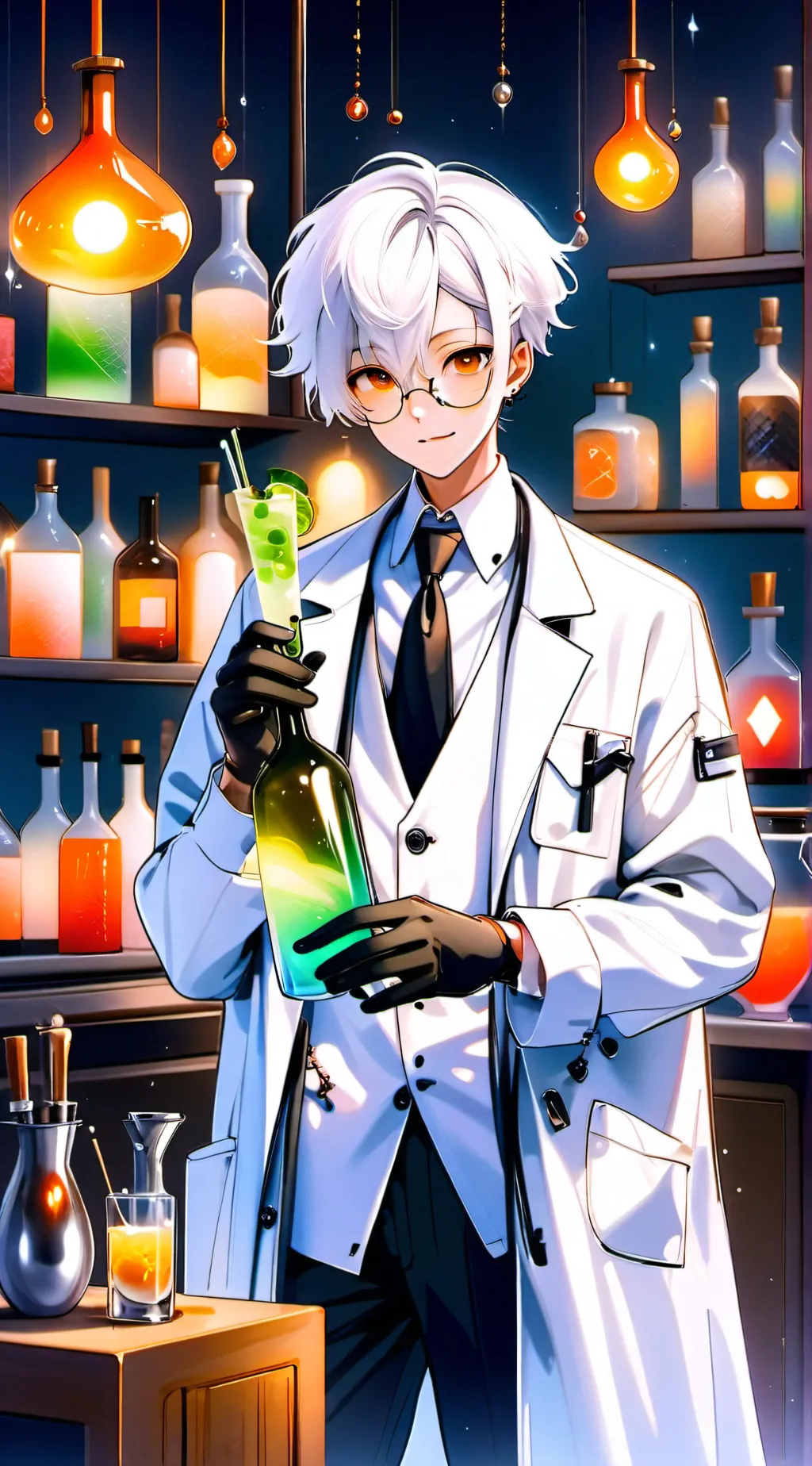 ai character: The Molecular Mixologist background