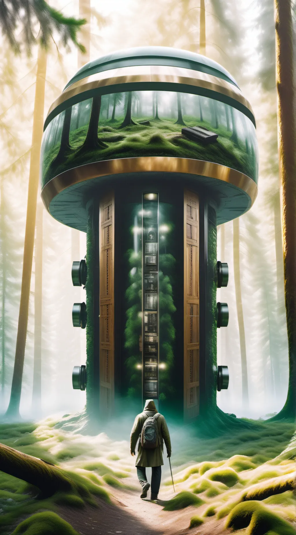 ai character: Time machine background