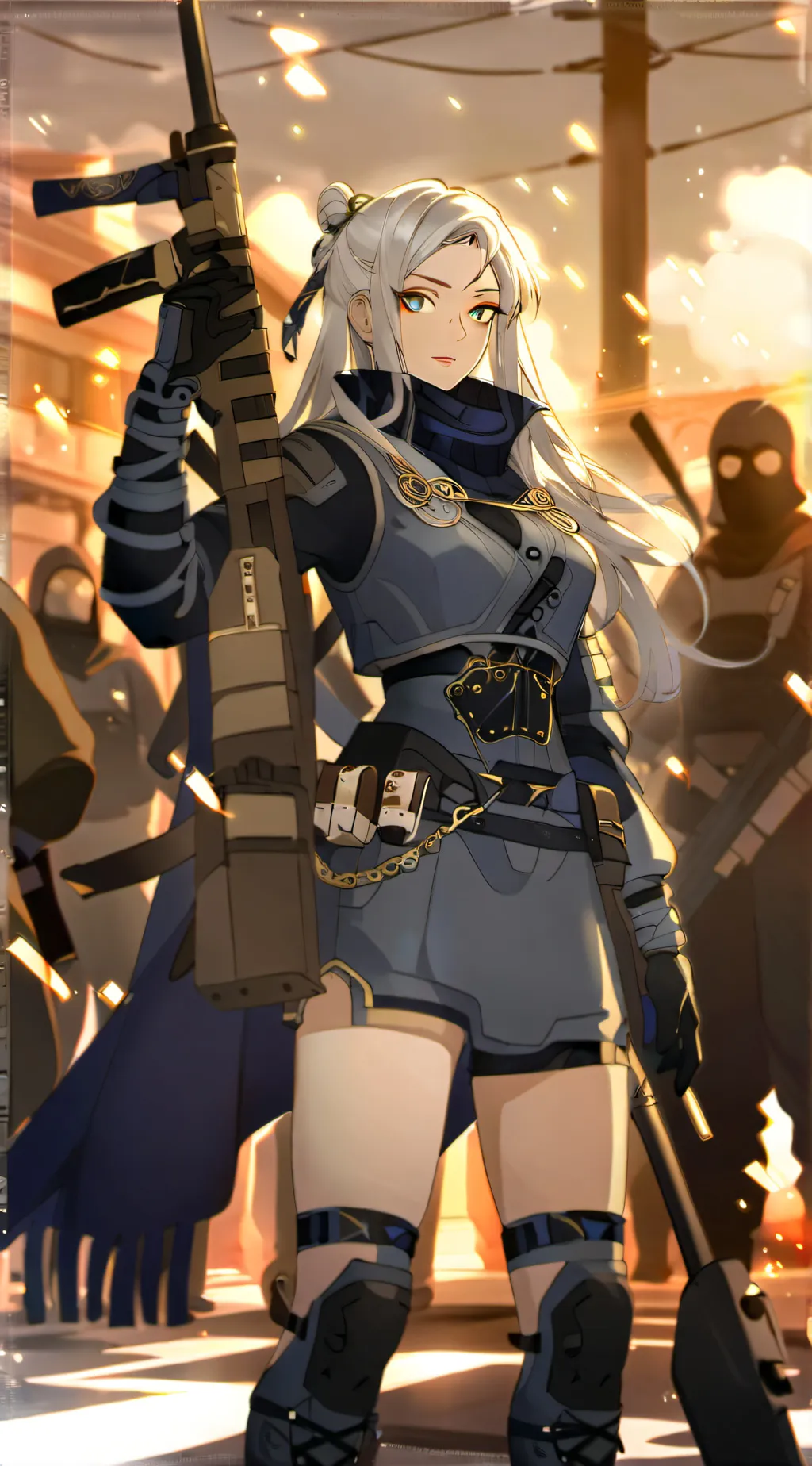 ai character: nexus blue background