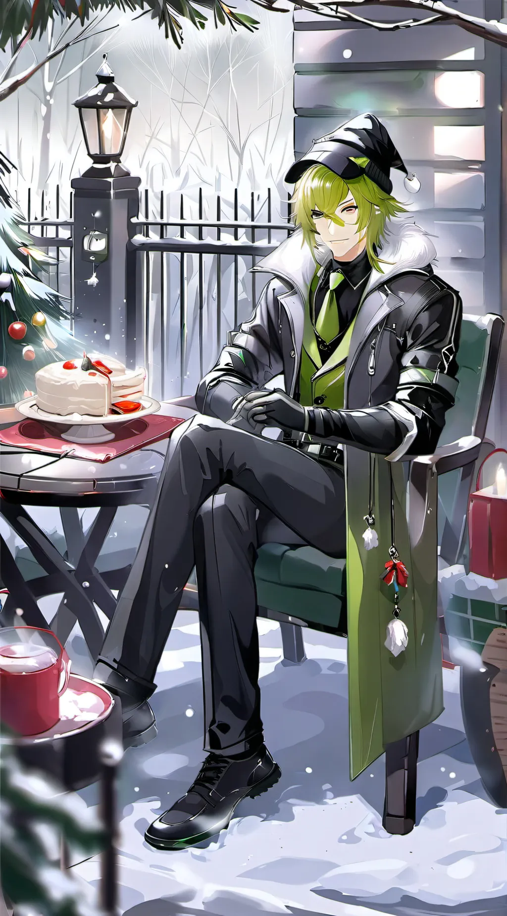 ai character: Grinch background