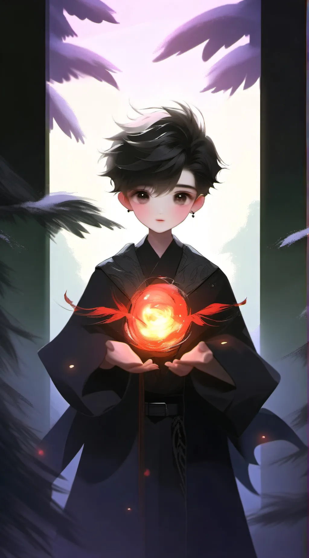 ai character: kny camping trip background