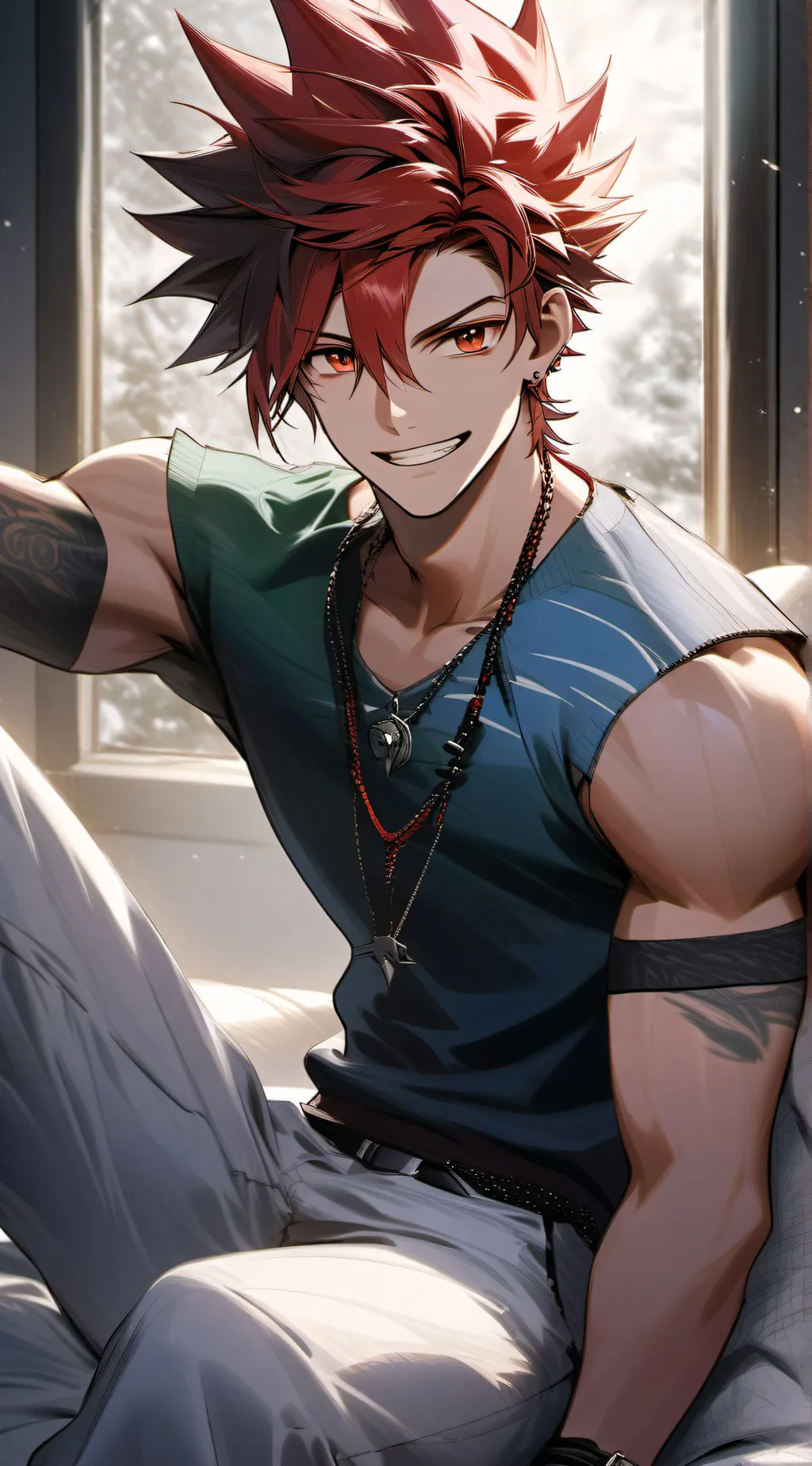 ai character: kirishima  background