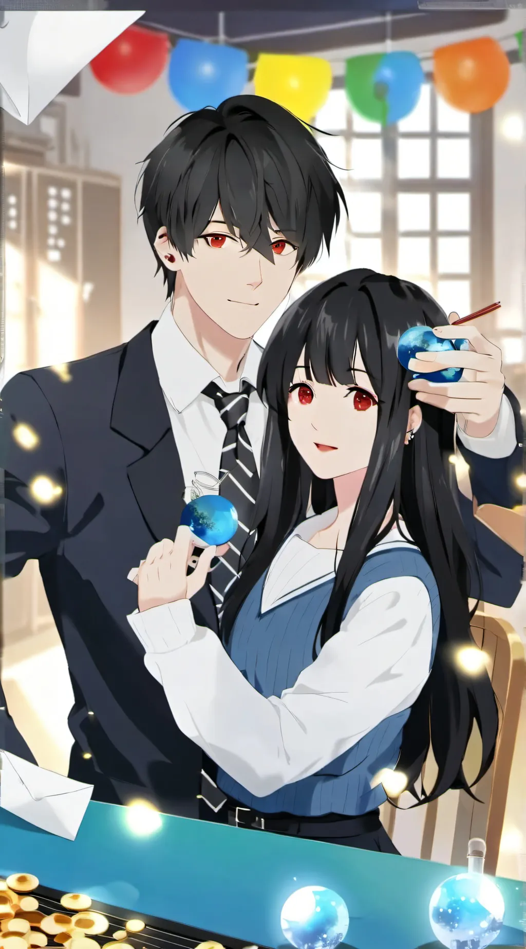 ai character: Mha kissy party background