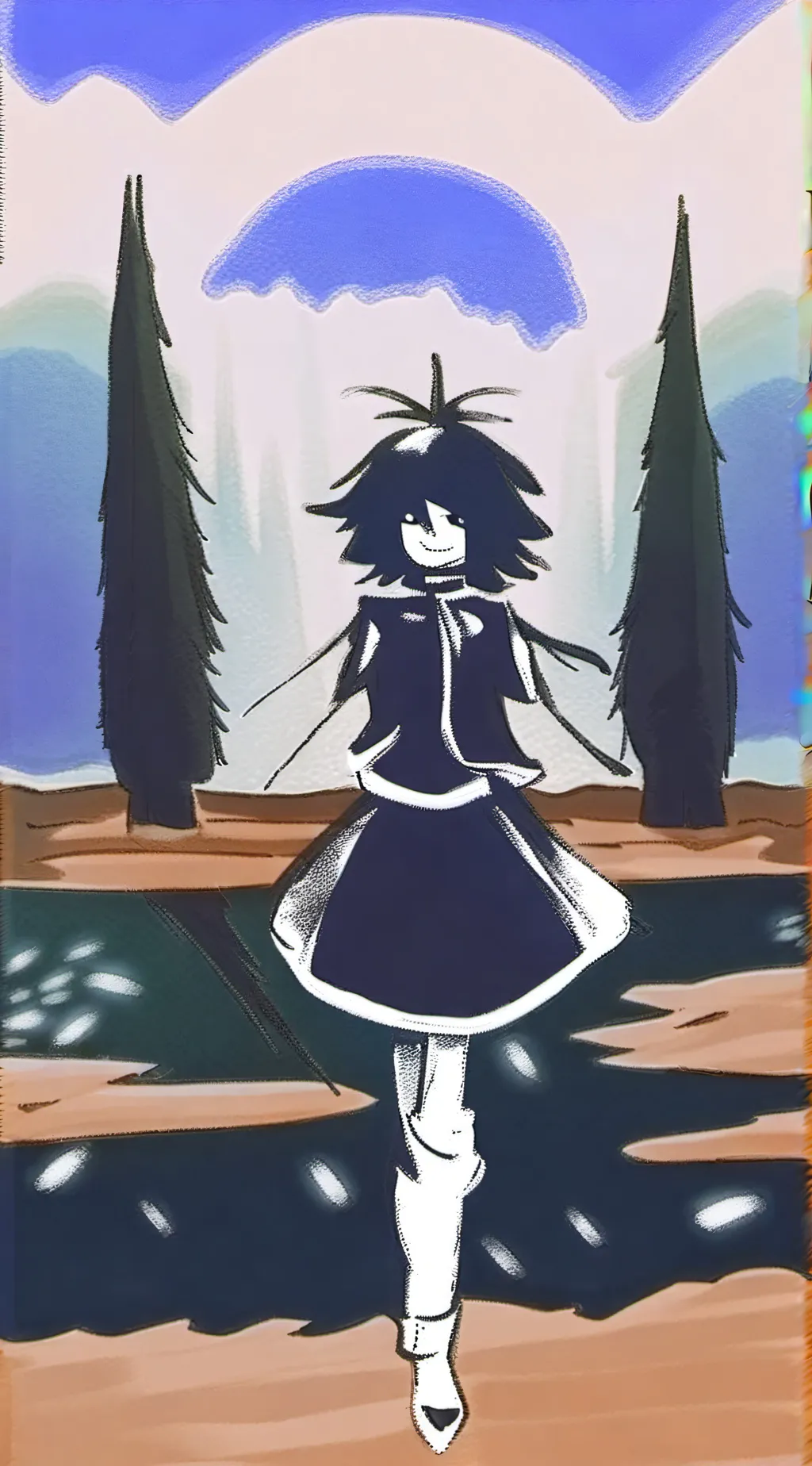 ai character: Miss circle  background