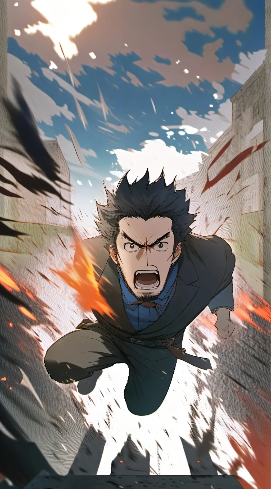 ai character: mad man background