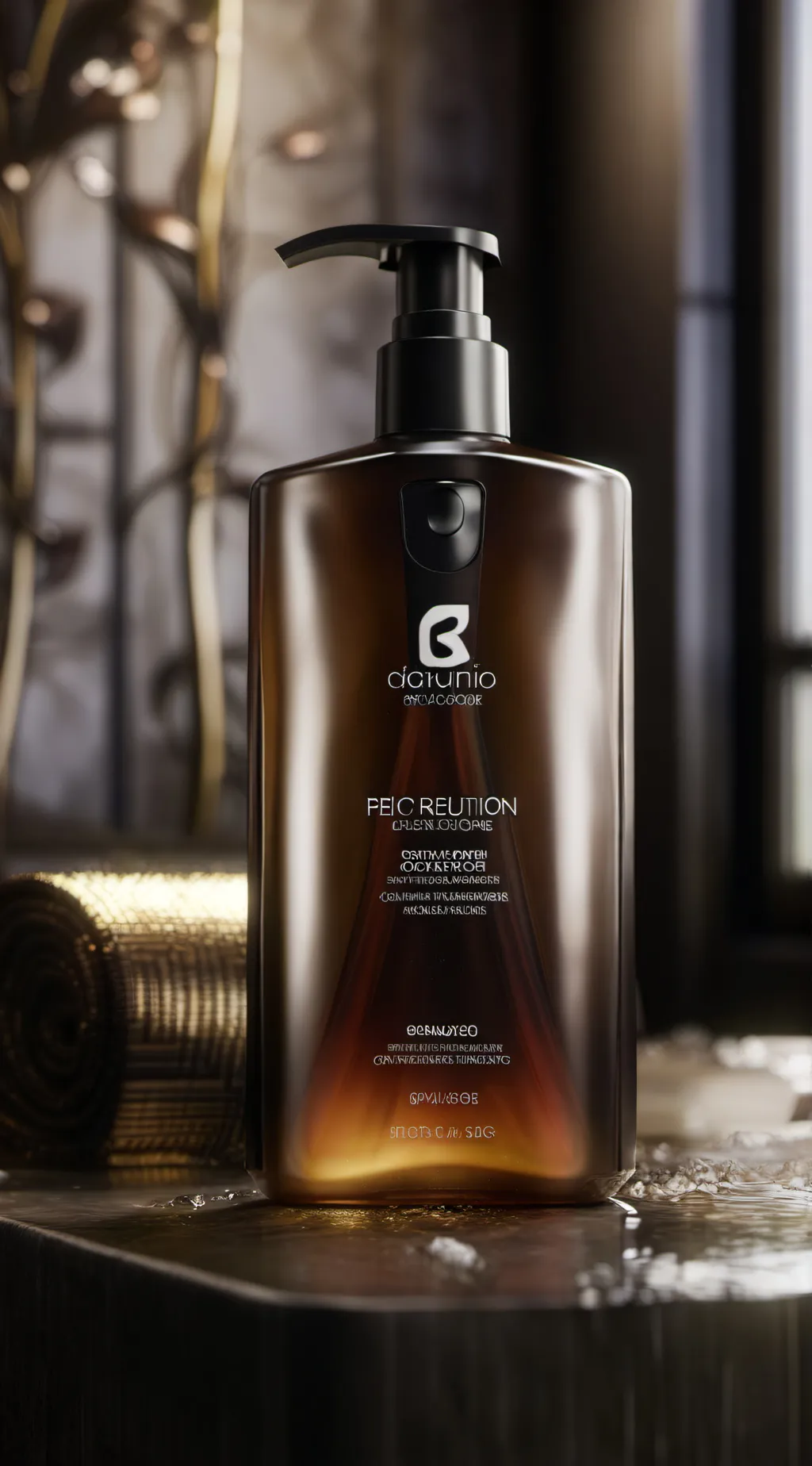 ai character: Husky shampoo background