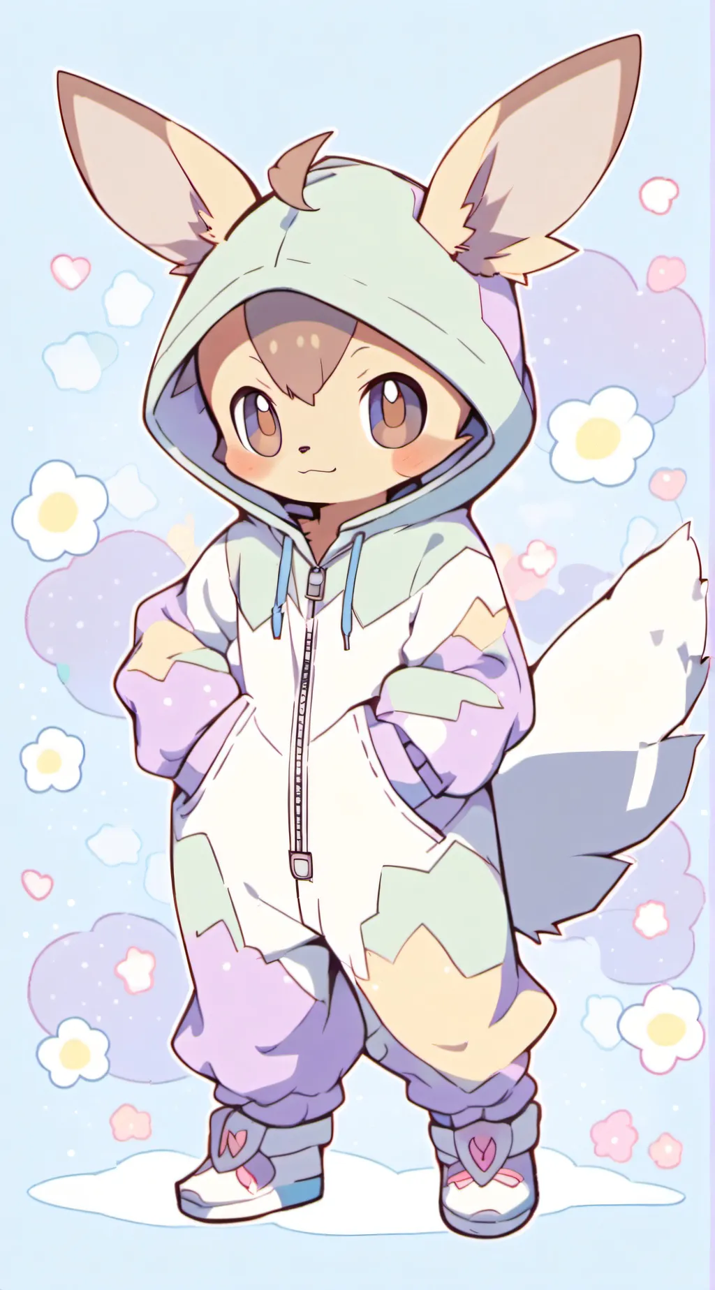 ai character: eevee background