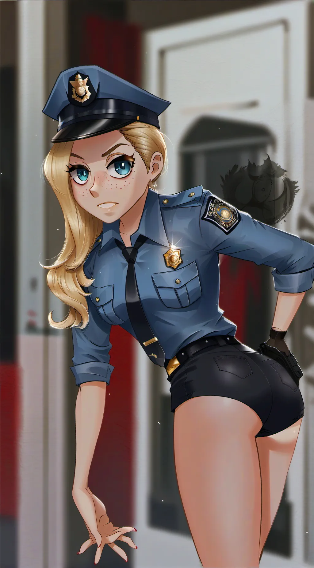 ai character: police officer gir background