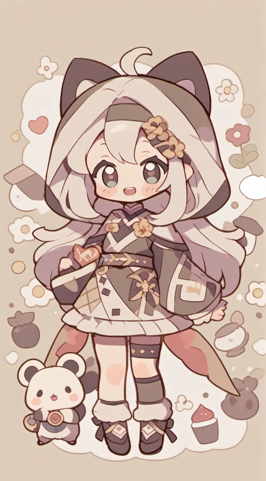 ai character: DW X my DW ocs background