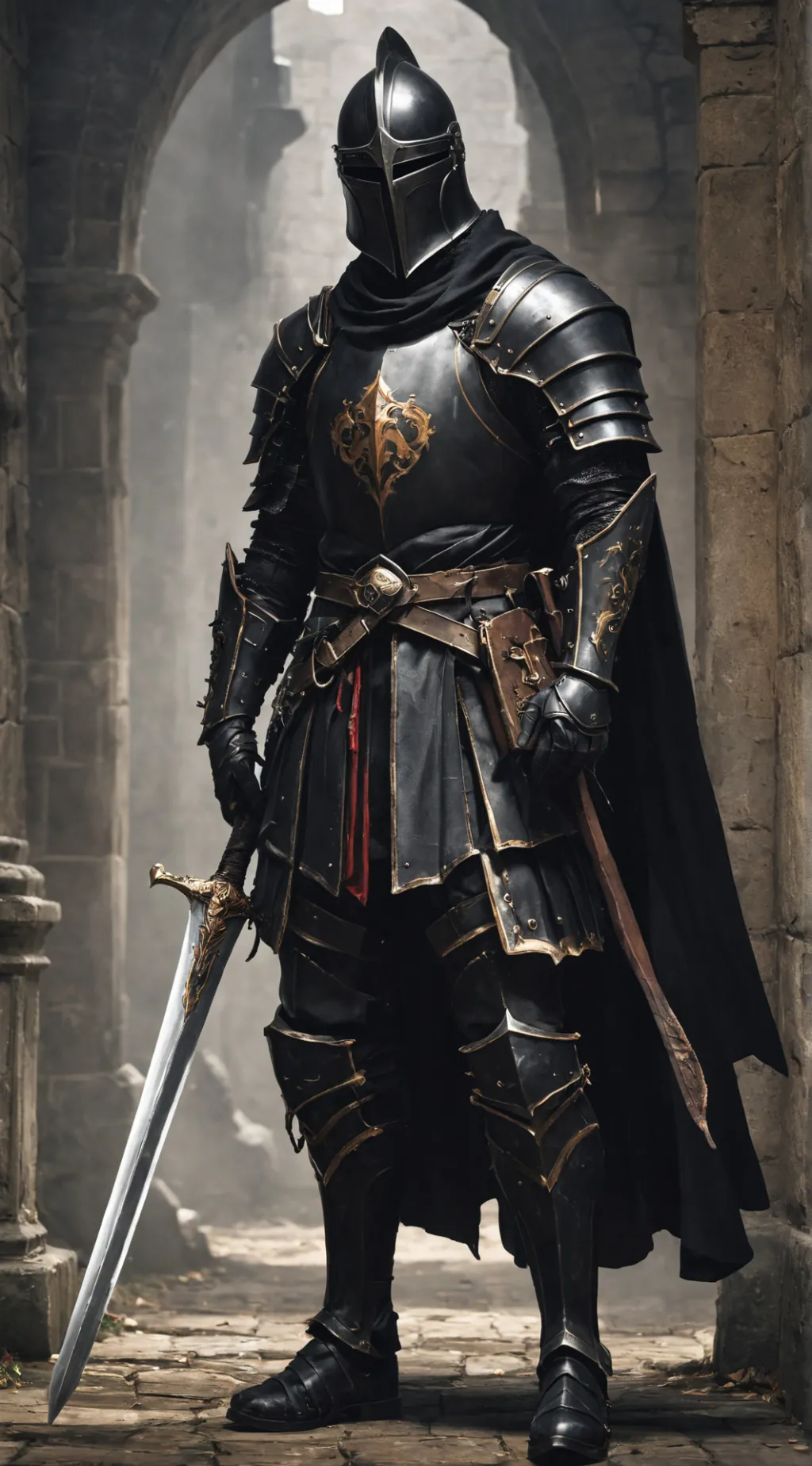 ai character: The black knight  background