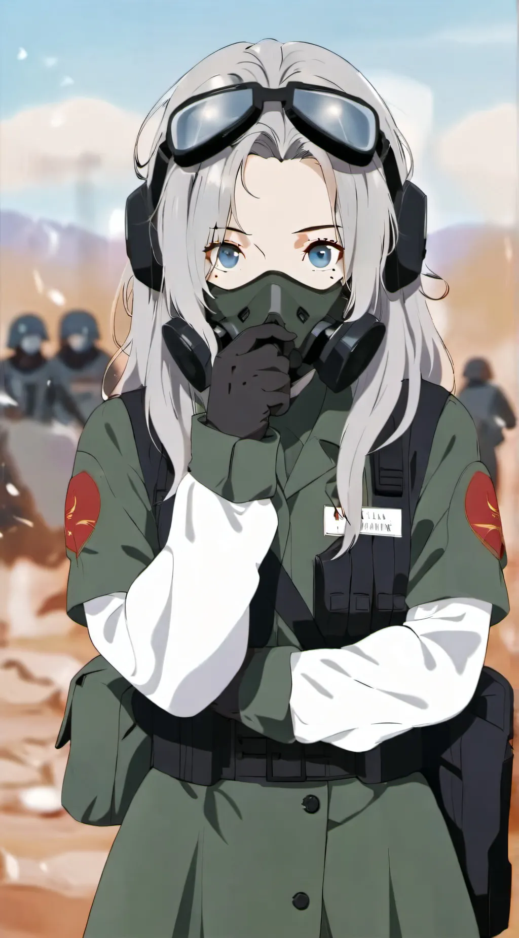 ai character: MGySgt. Mayflower  background