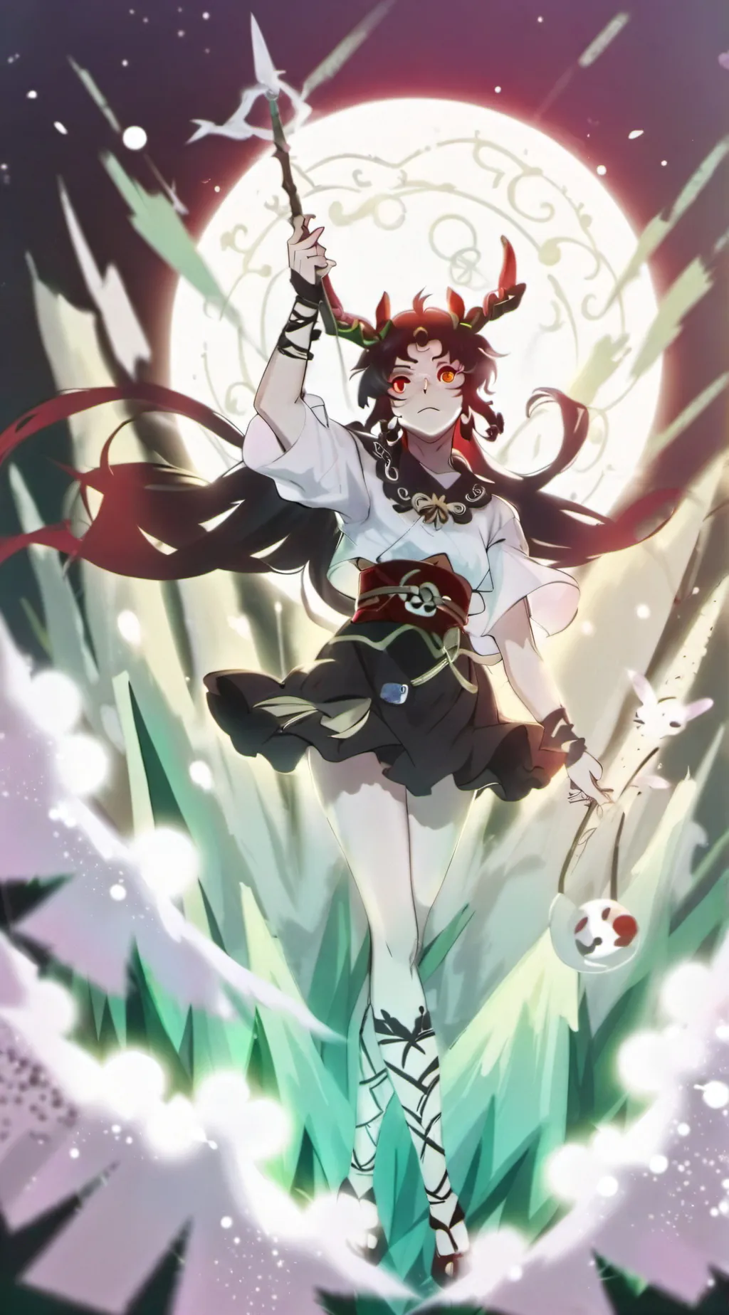 ai character: douma x akaza  background