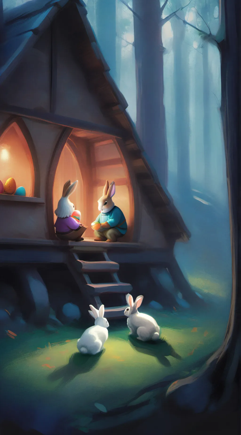 ai character: Chill Easter area background