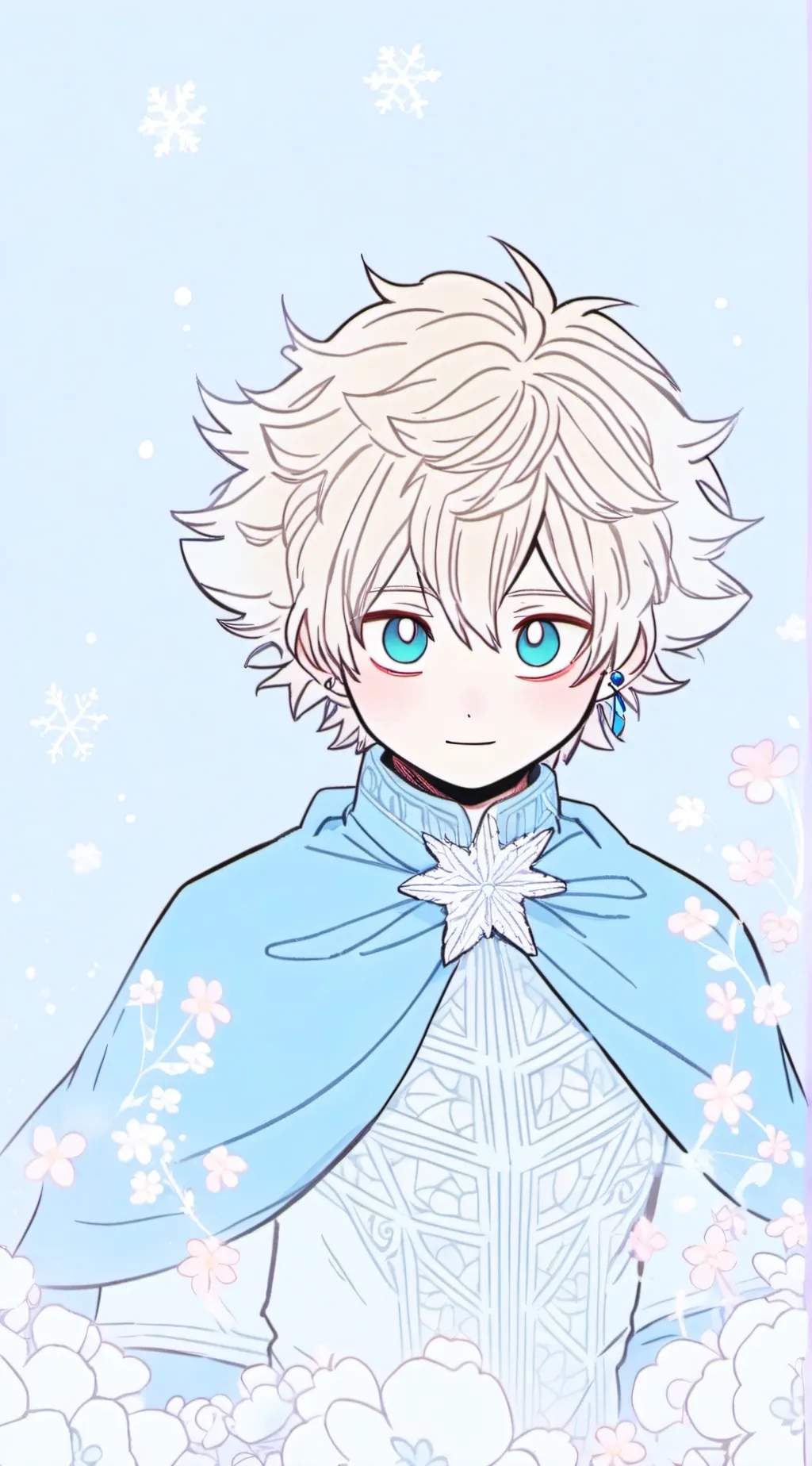 ai character: bakugo as elsa  background