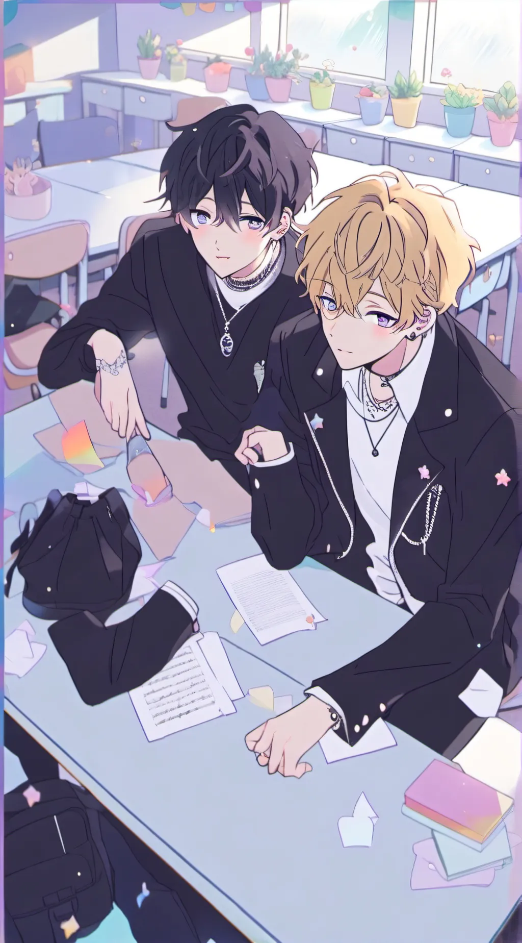 ai character: Justin & Justin2.0 background