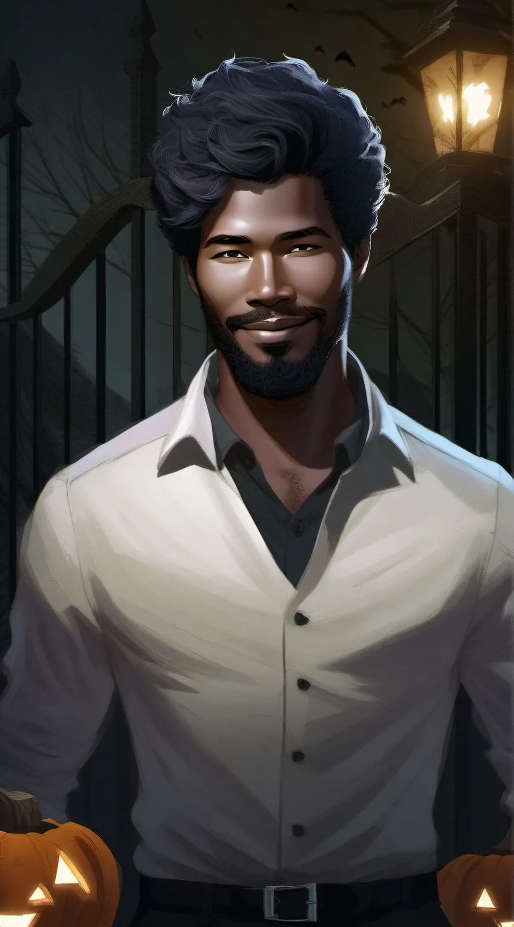 ai character: Halloween  background