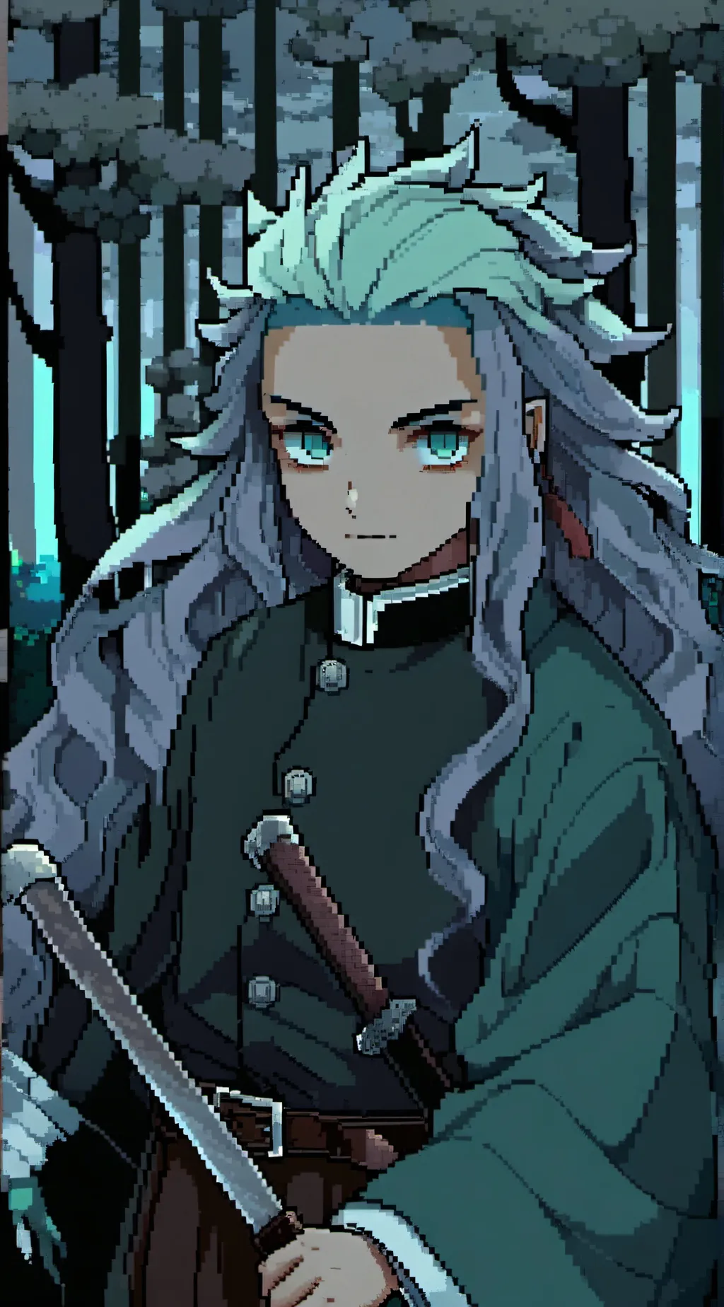 ai character: Hashiras vs Muzan background