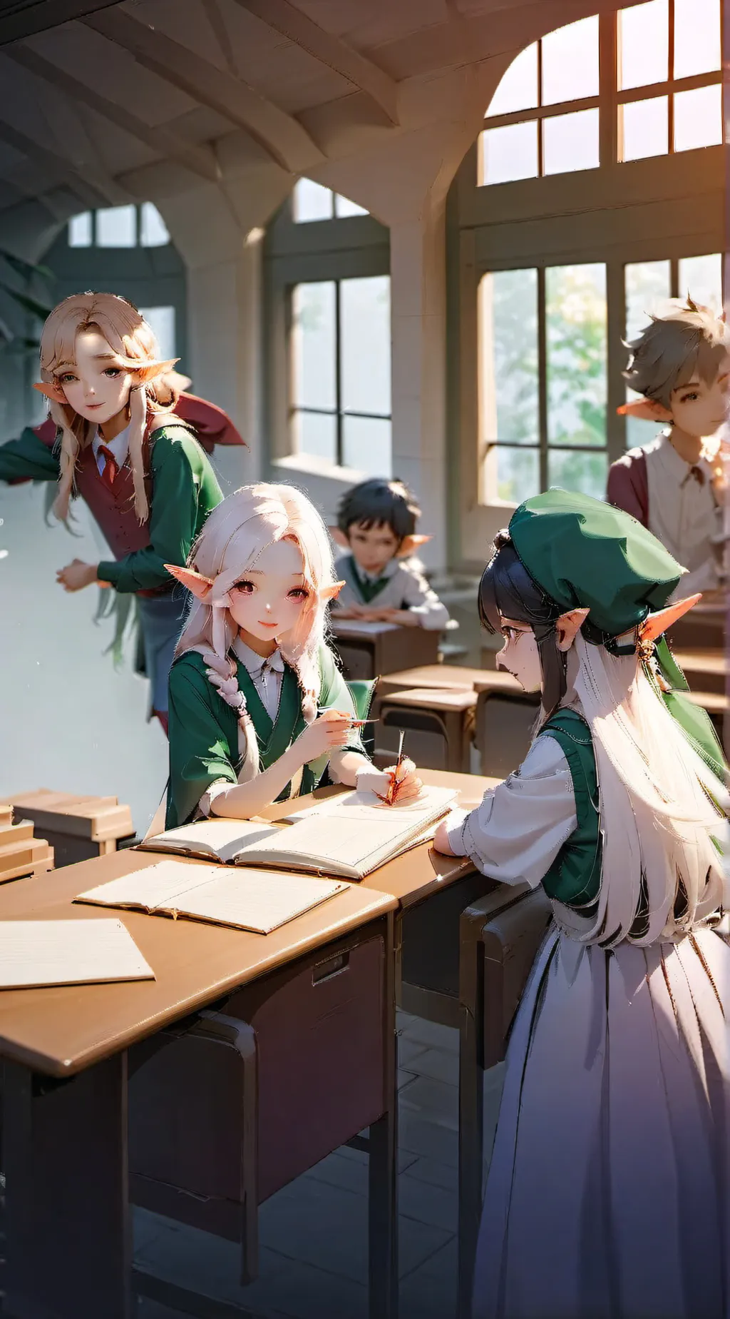 ai character: The Elven School background