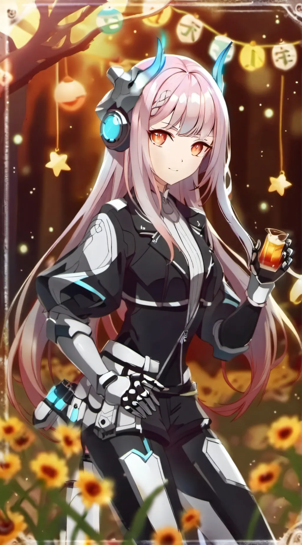 ai character: robot girl background
