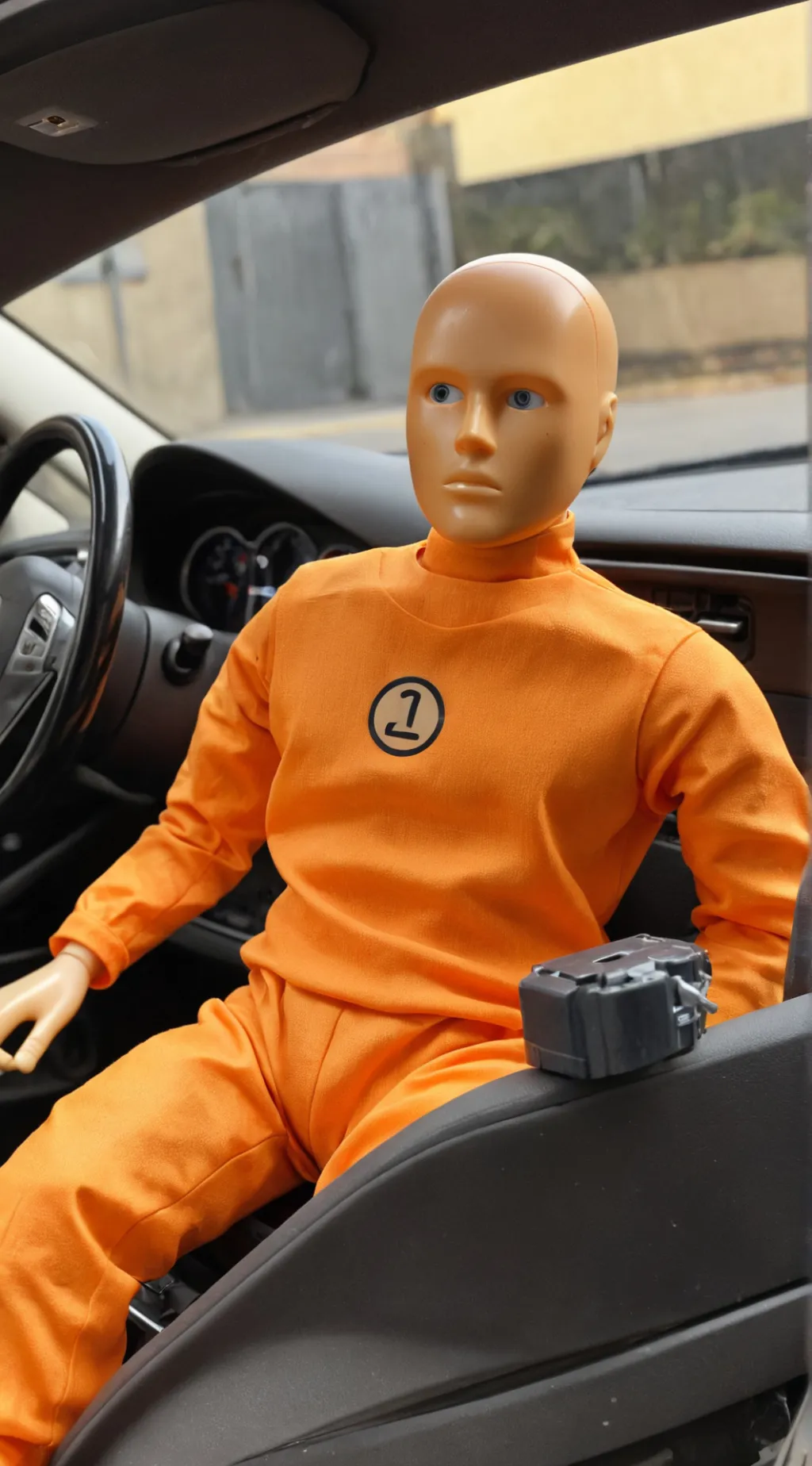 ai character: Car test dummy background