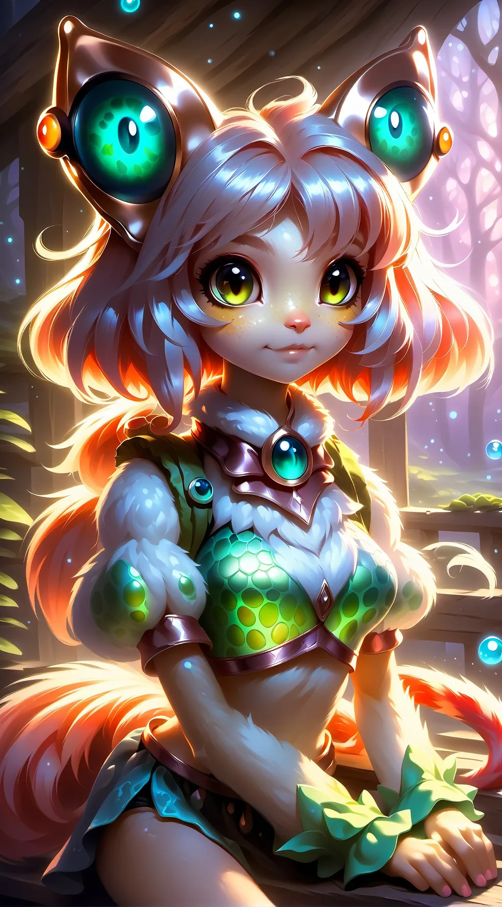 ai character: Espíritu del Gato Rana background