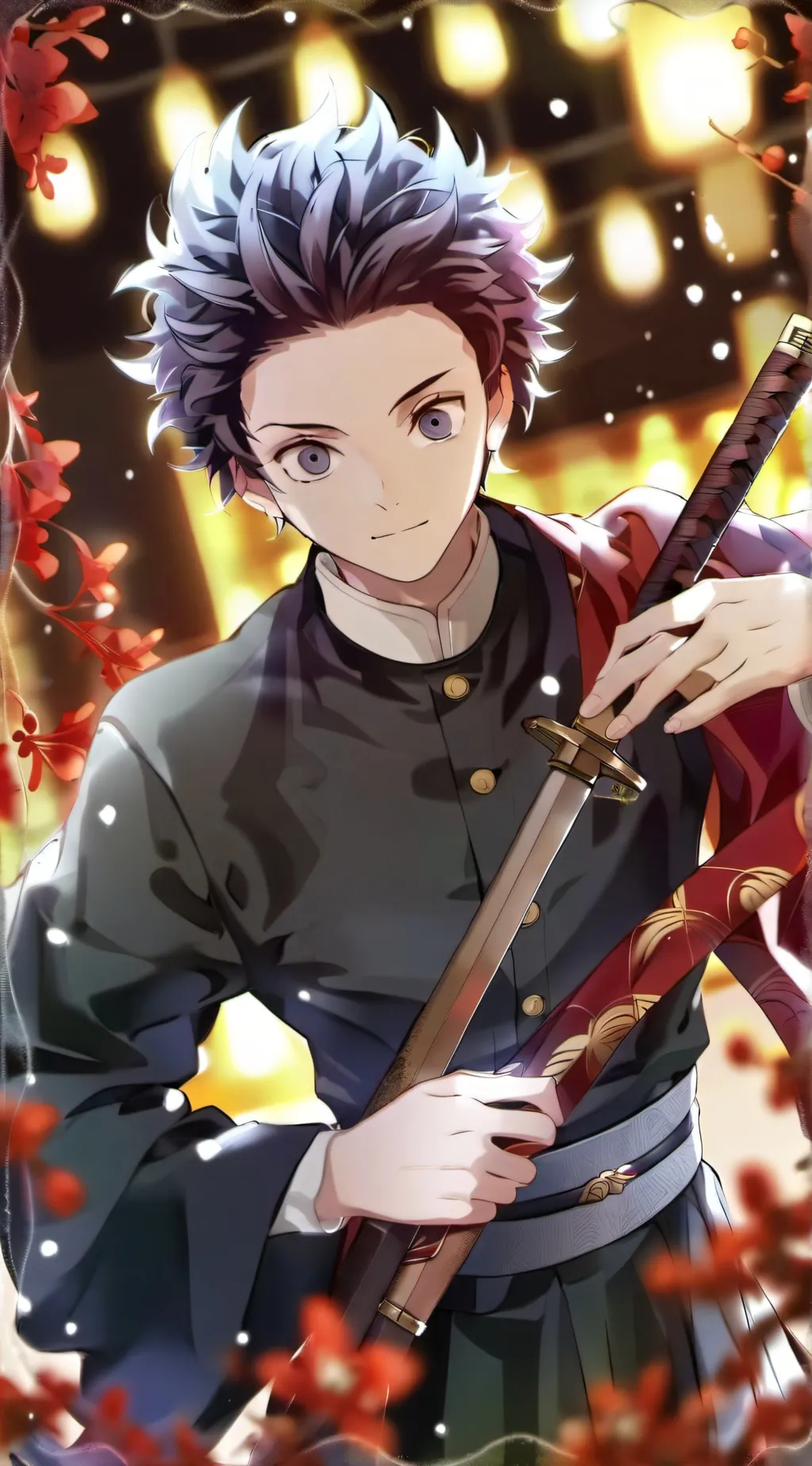 ai character: Tanjiro kamado background