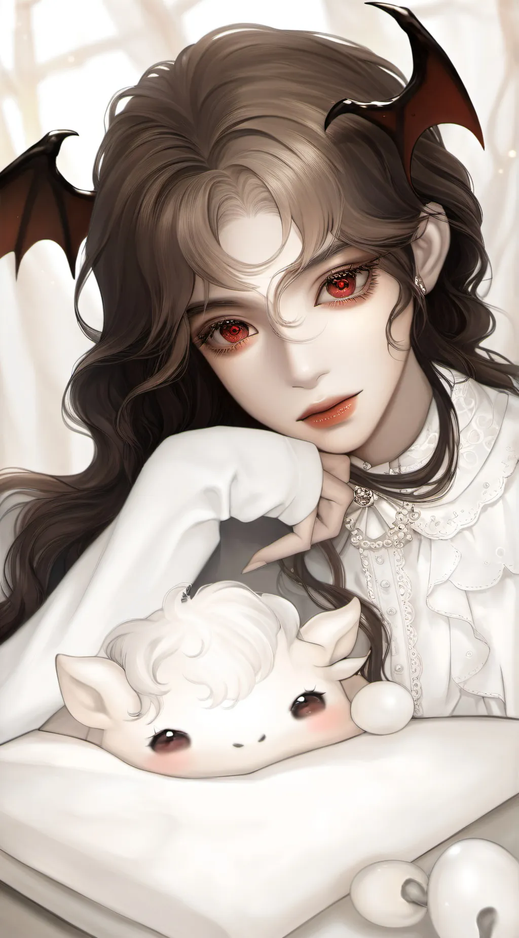 ai character: Me as da devil background