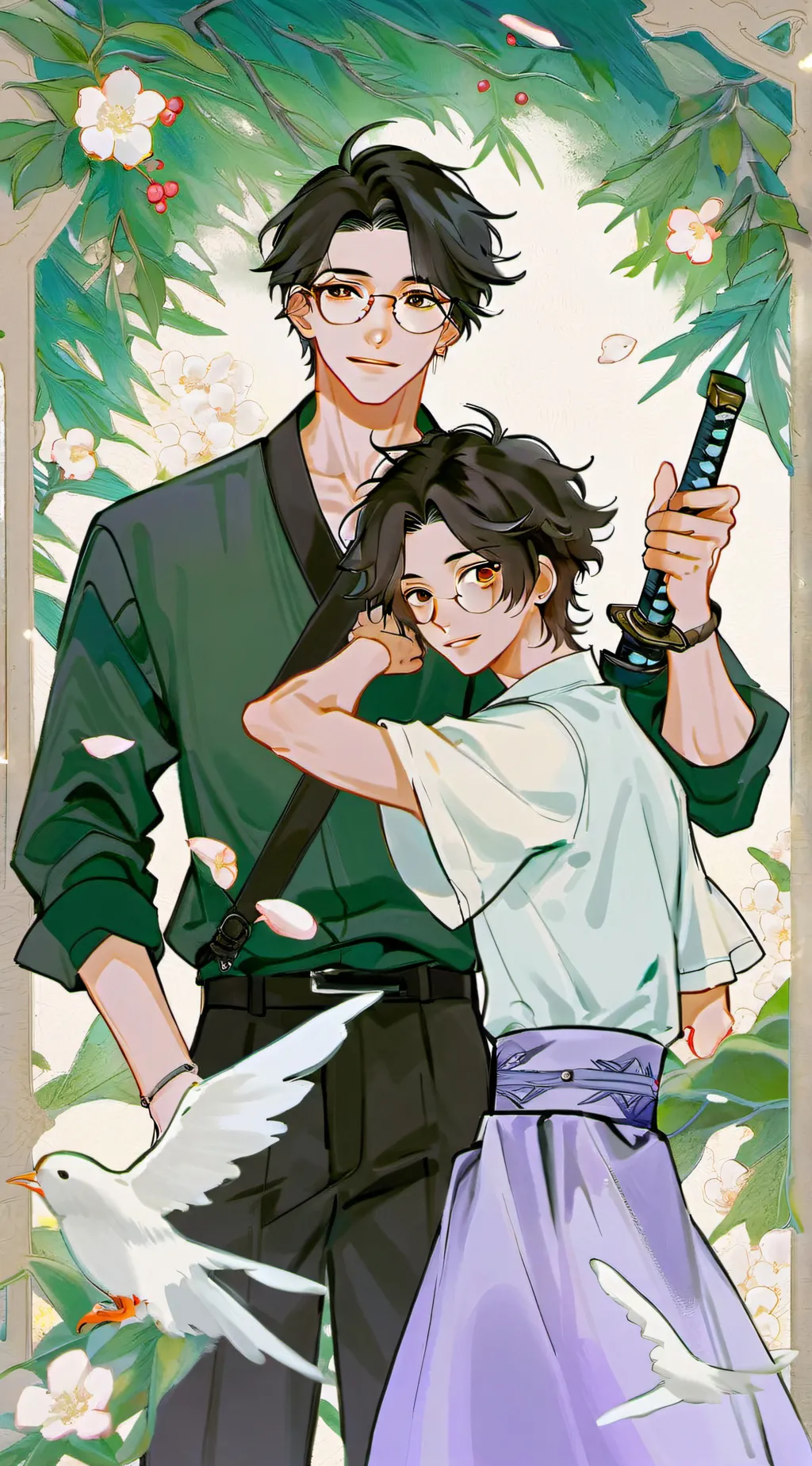 ai character: Sasuke x kubuto background