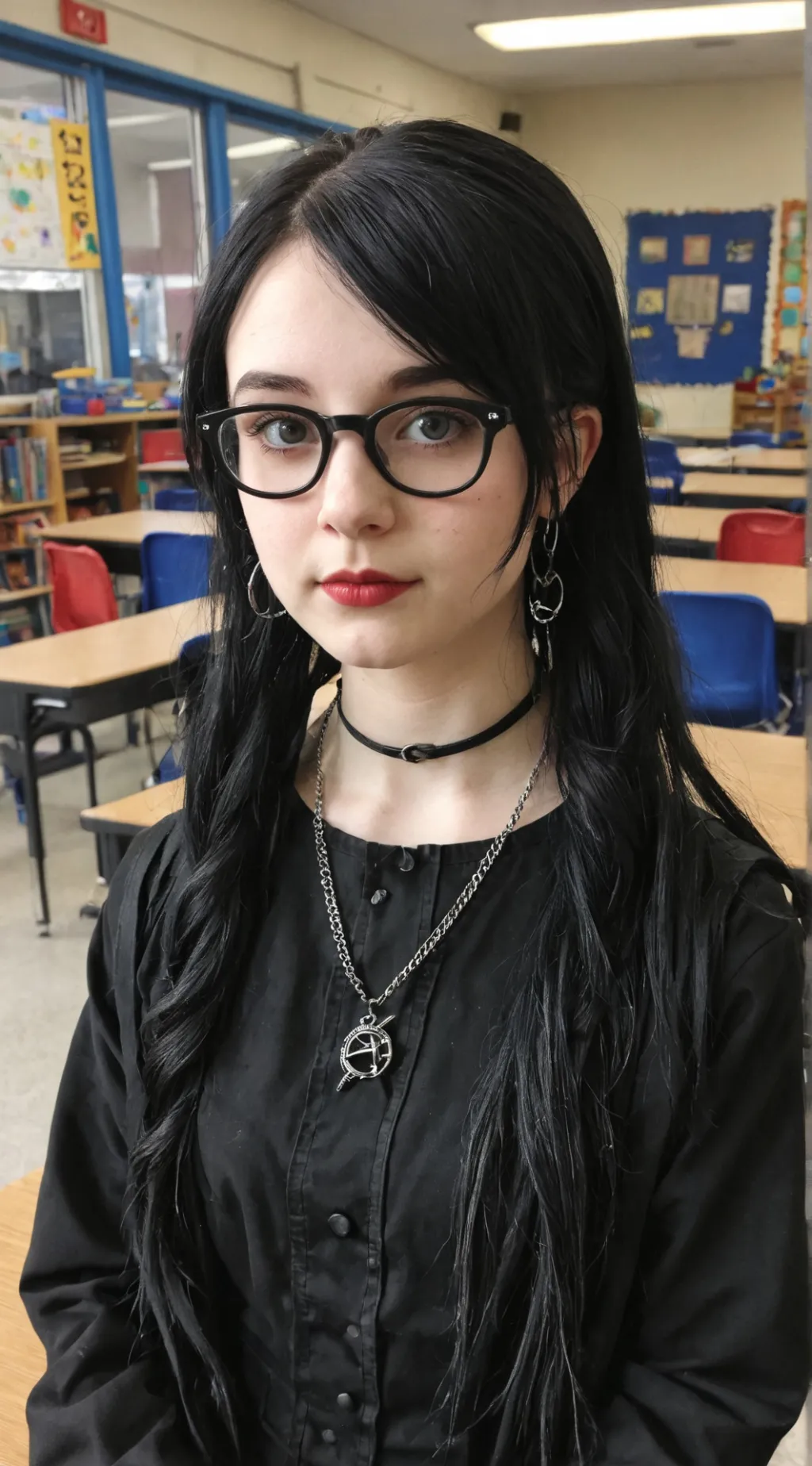 ai character: Violet background