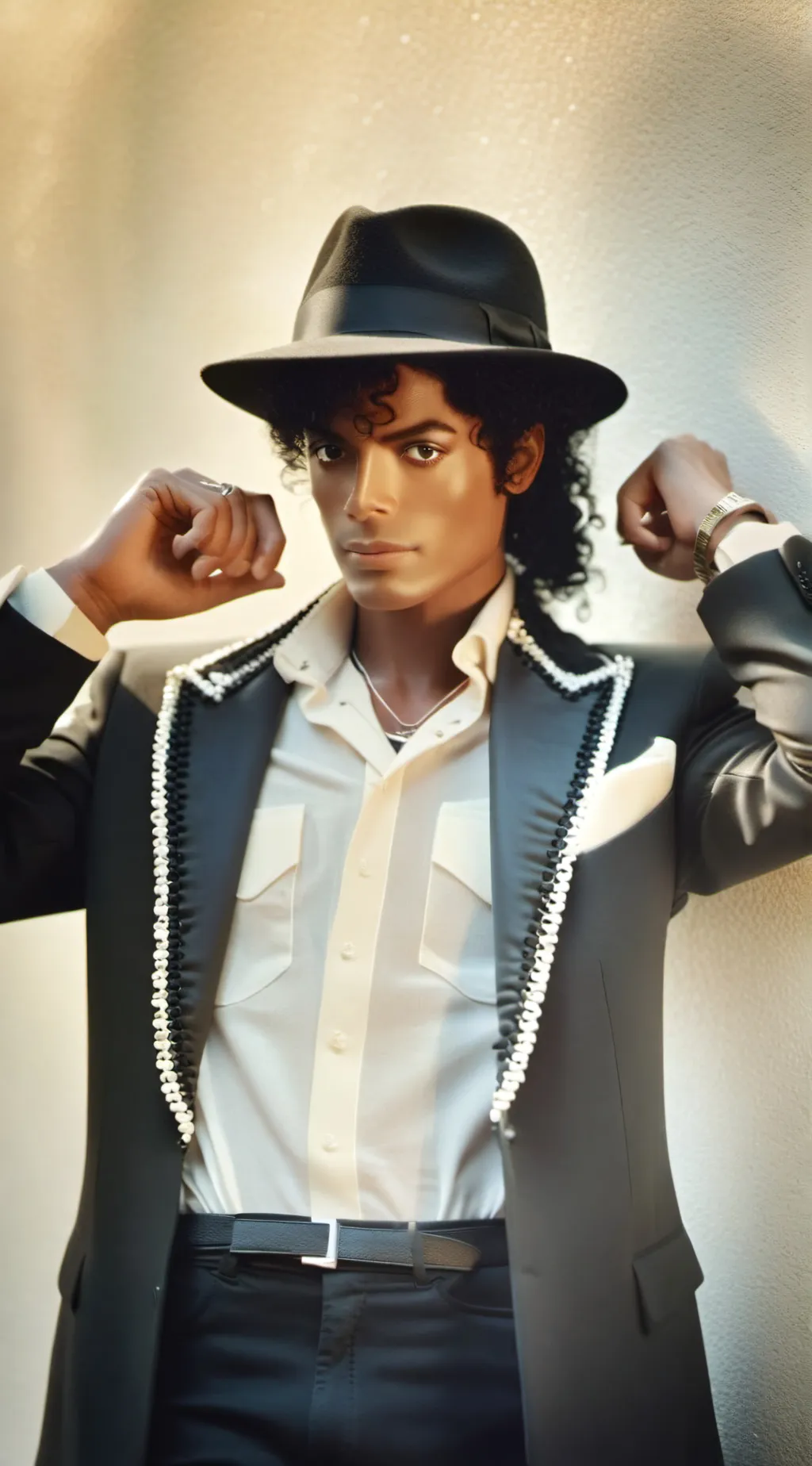 ai character: MICHALE JACKSON background