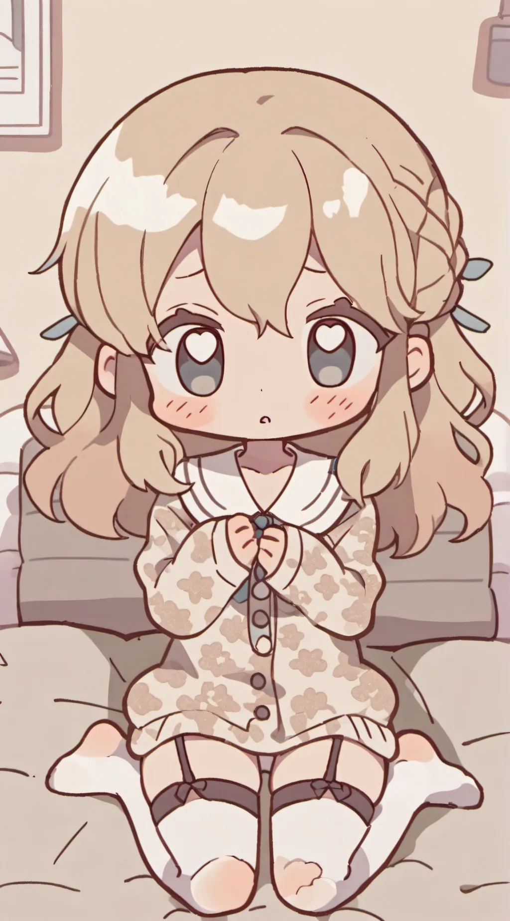 ai character: Elizabeth in bed 😉 background