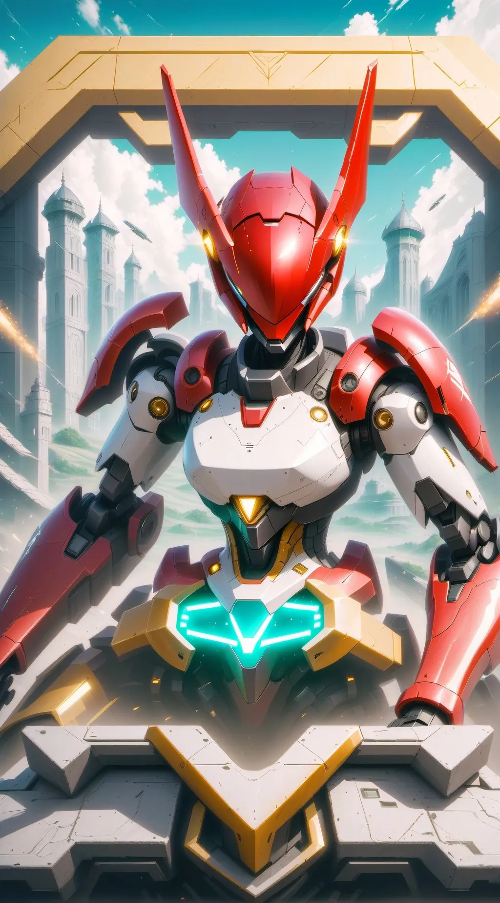 ai character: The Red Robot background