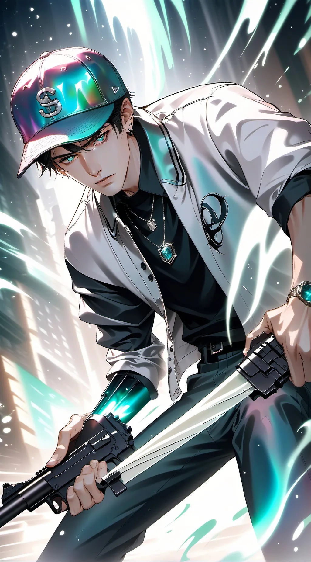 ai character: Dunkin circle background