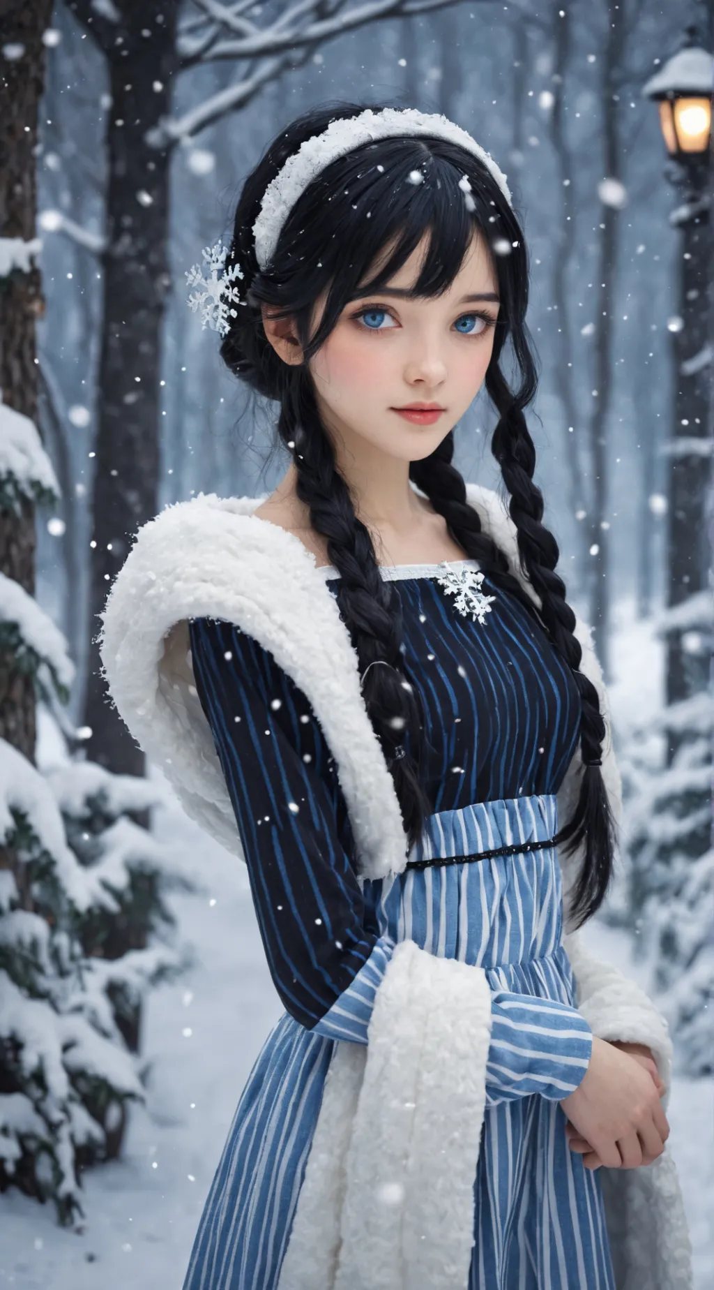 ai character: winter  background