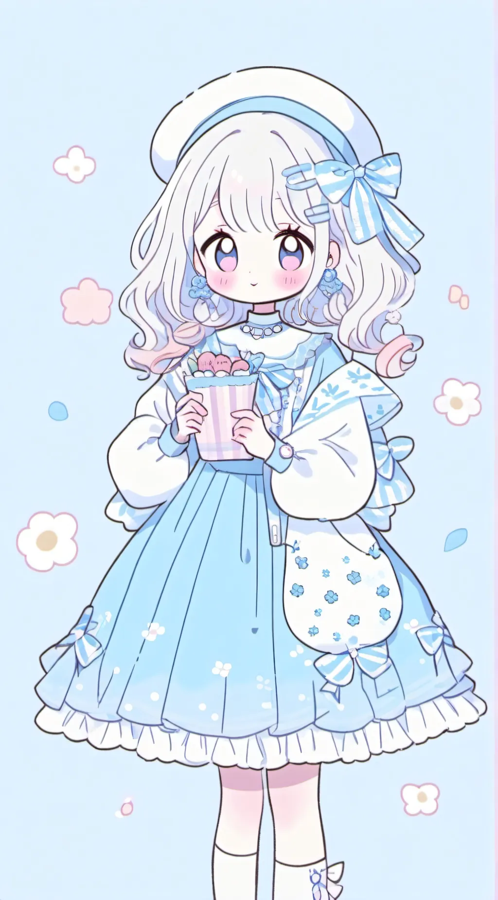 ai character: Kawaii Girl background