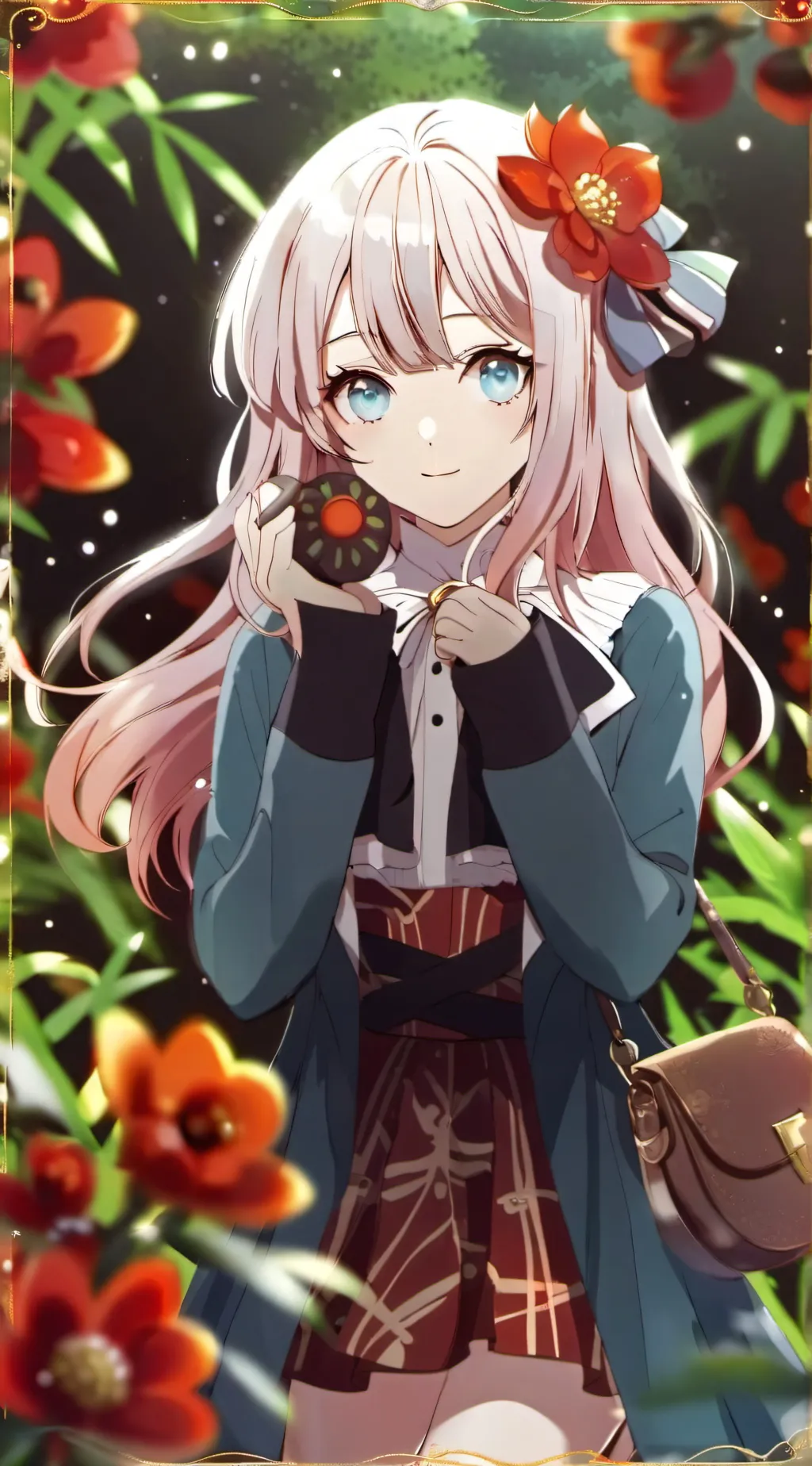 ai character: Kny pool party background