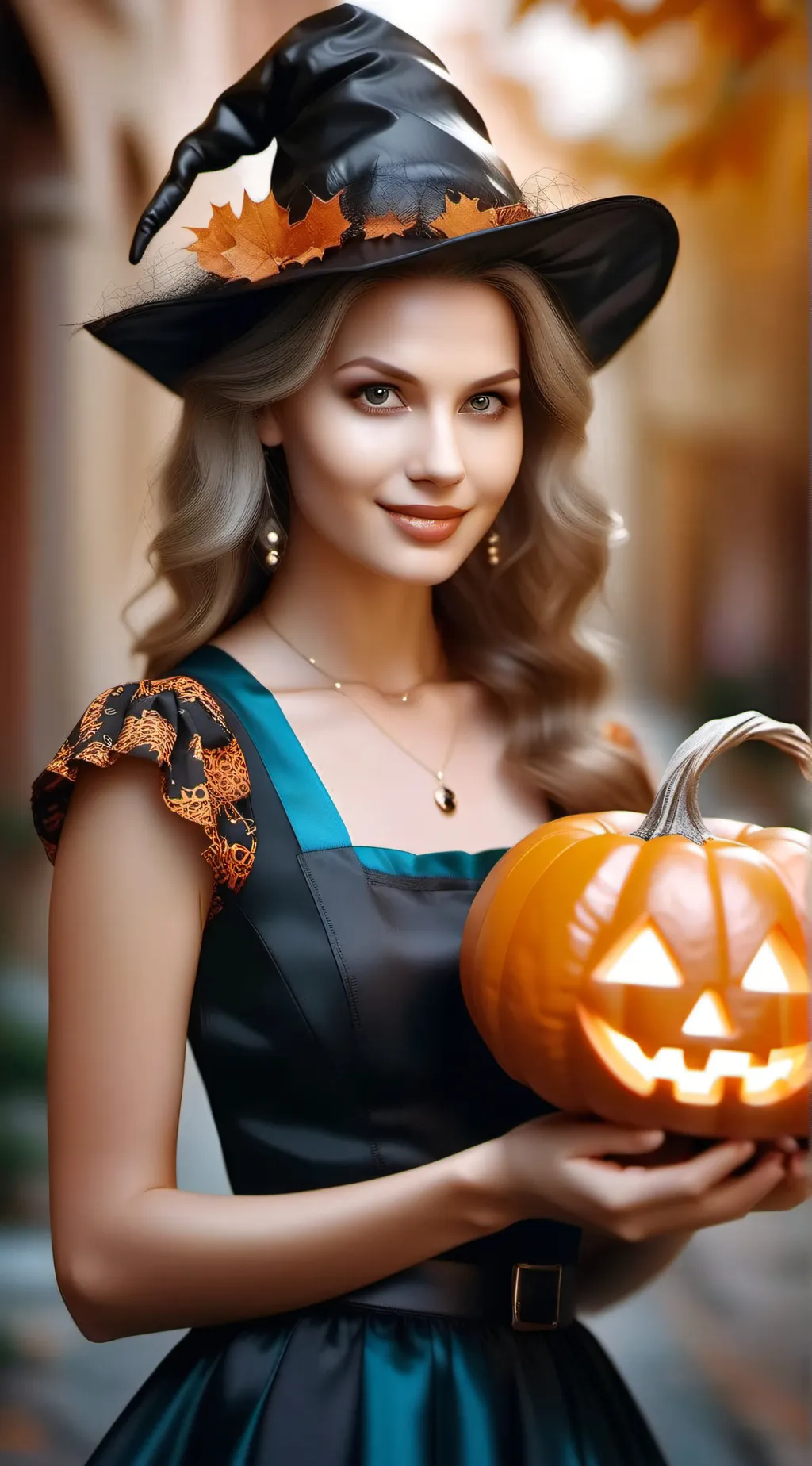 ai character: HAPPY HALLOWEEN  background