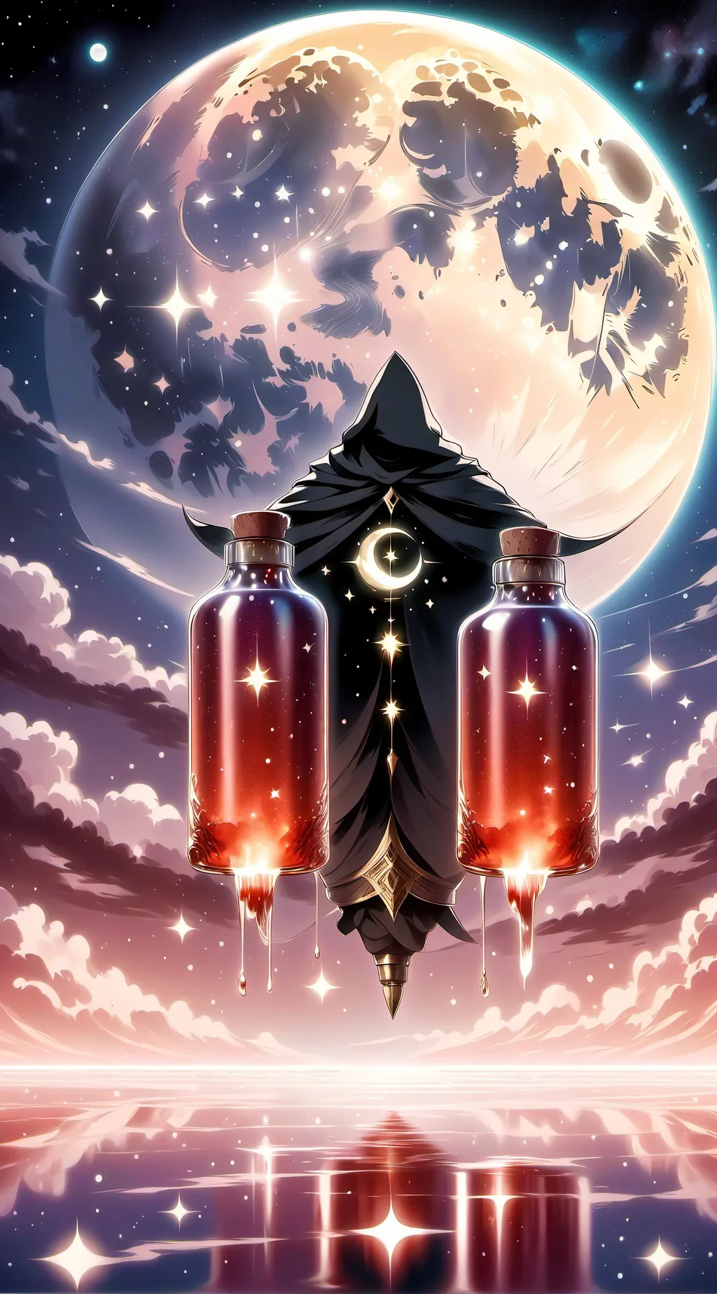 ai character: Moon background