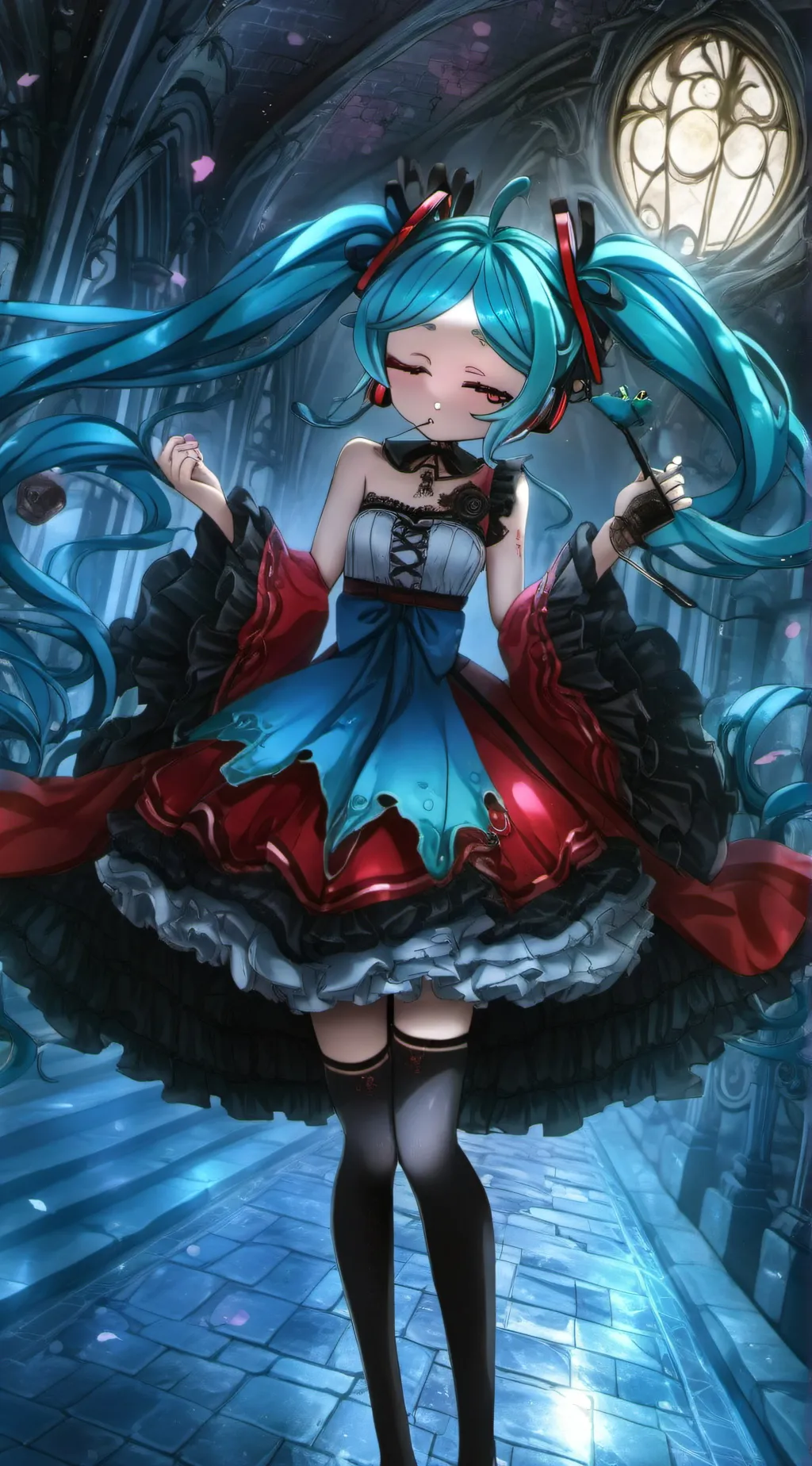 ai character: miku crazy background