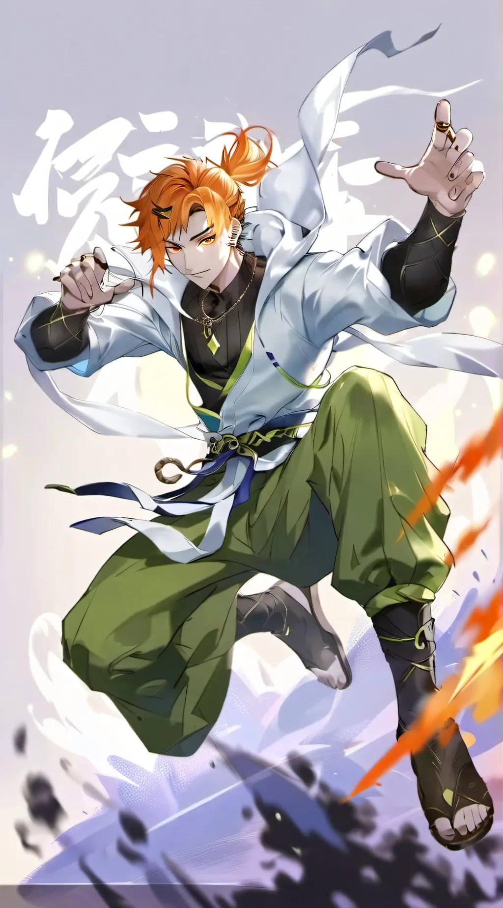 ai character: Senjuro x Kotetsu  background