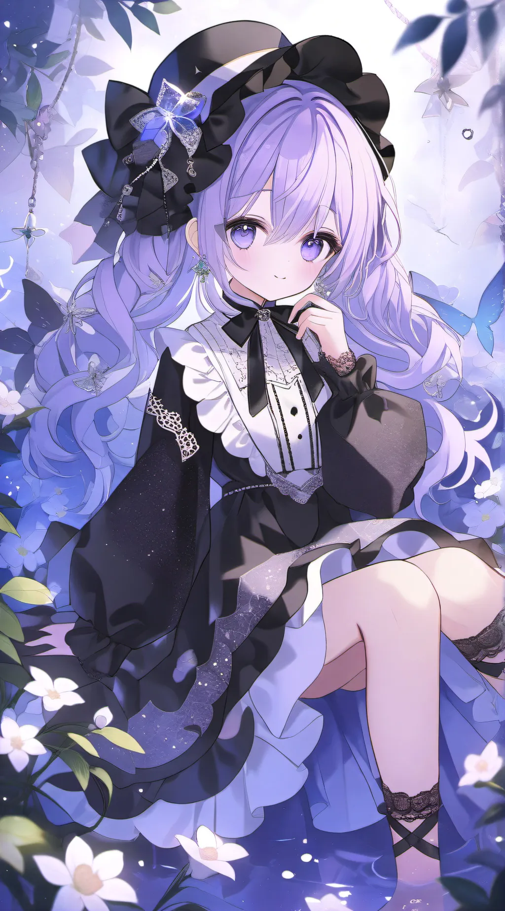 ai character: Lavender background