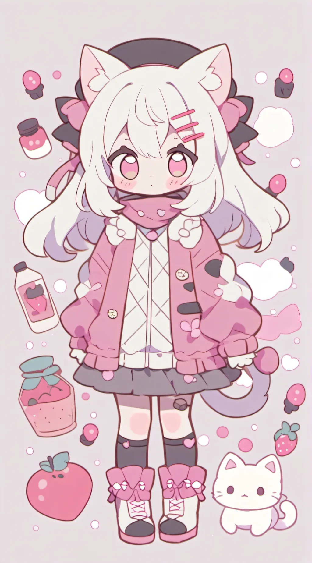 ai character: cat Chloe  background