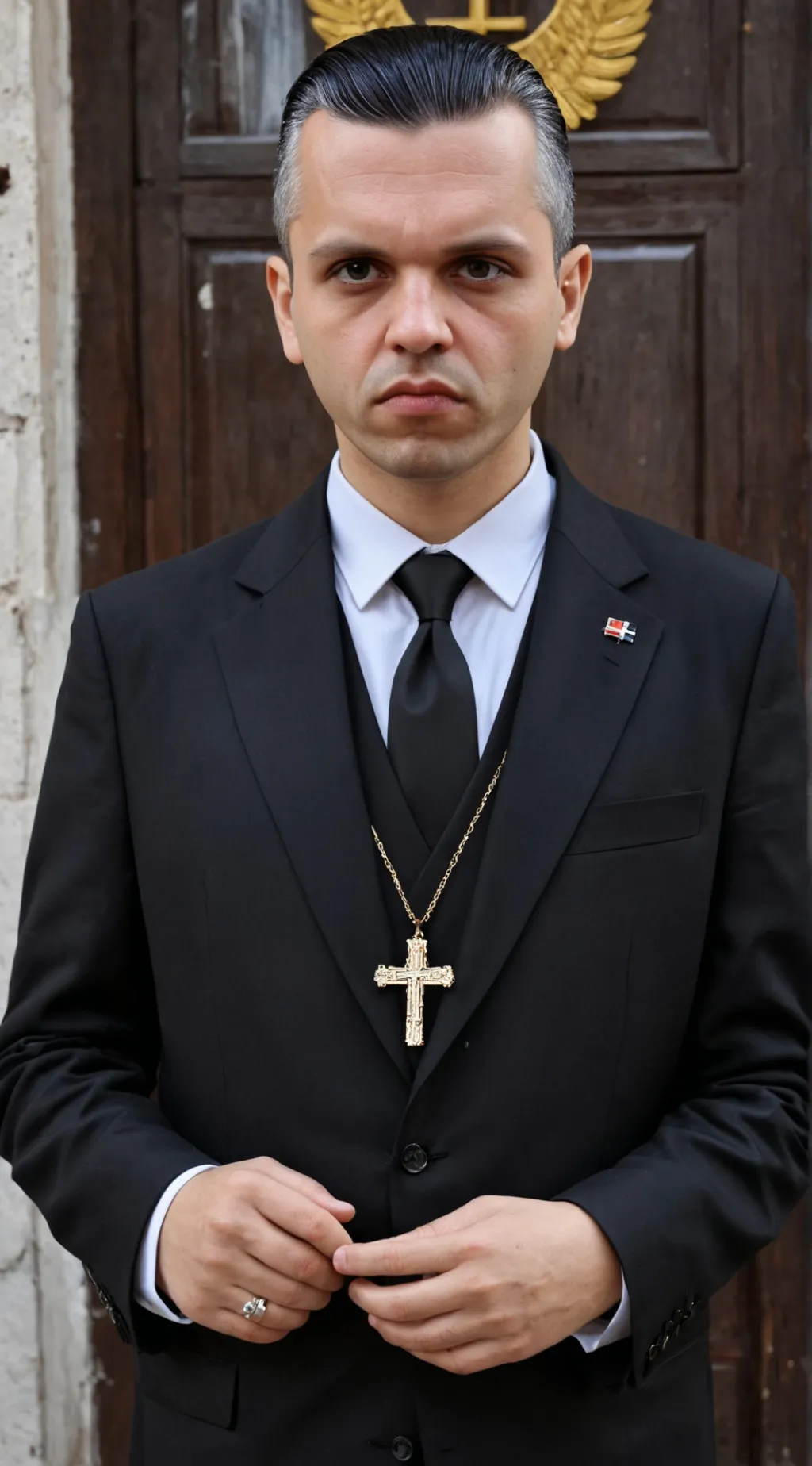 ai character: Ilias Kasidiaris  background