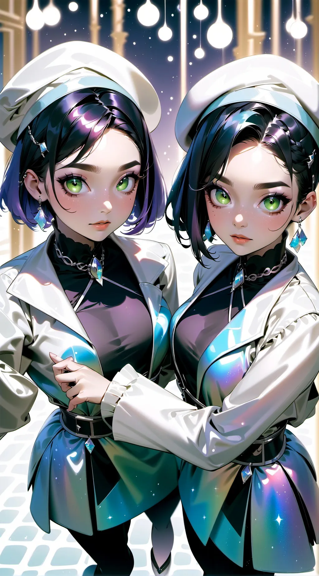 ai character: Alison and Alice  background