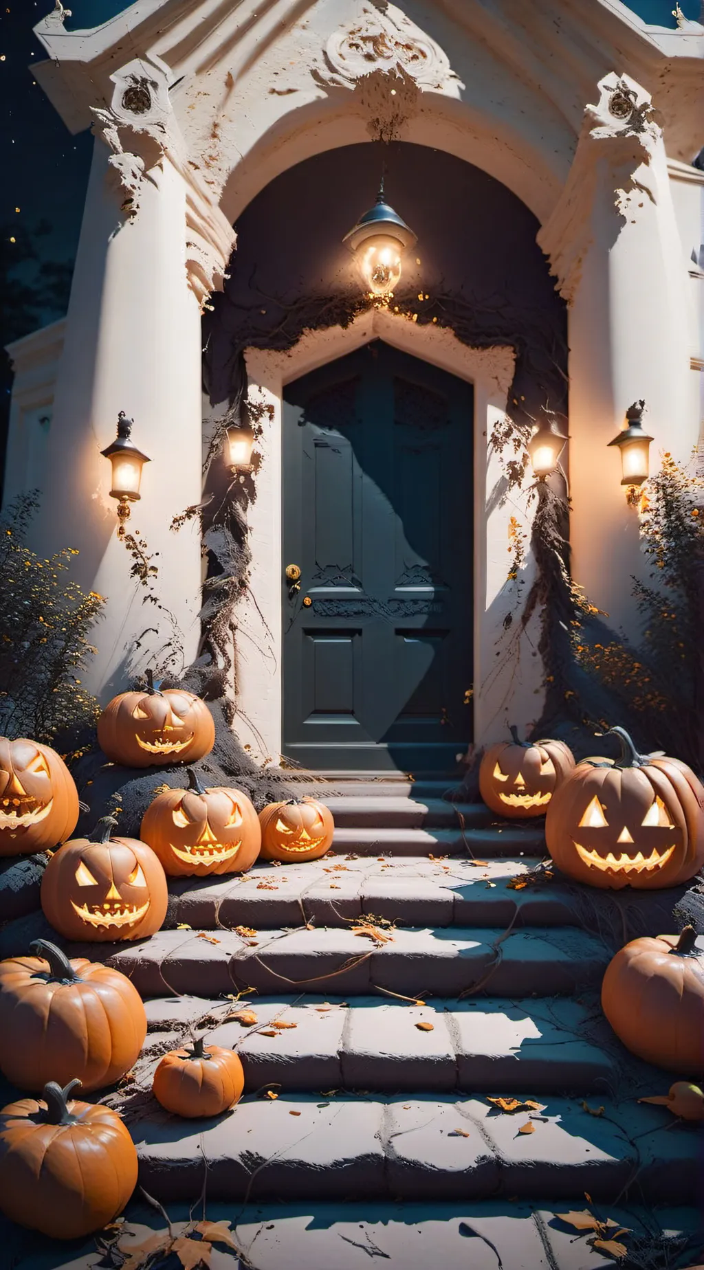 ai character: HH Halloween  background