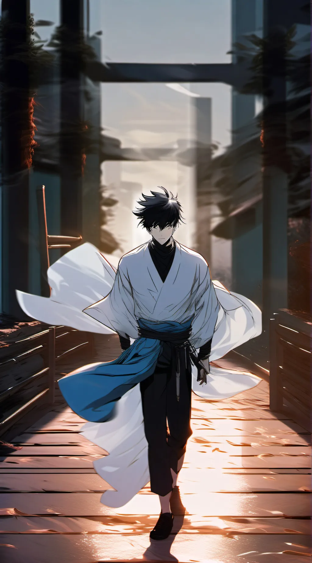 ai character: Akira  background