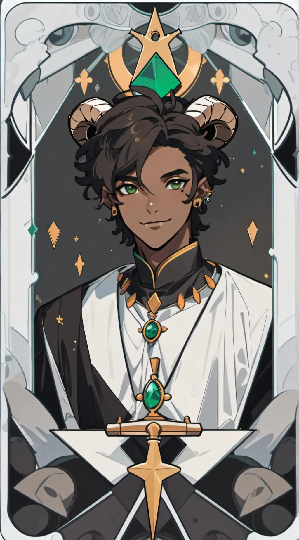 ai character: Korathe Von Grande background