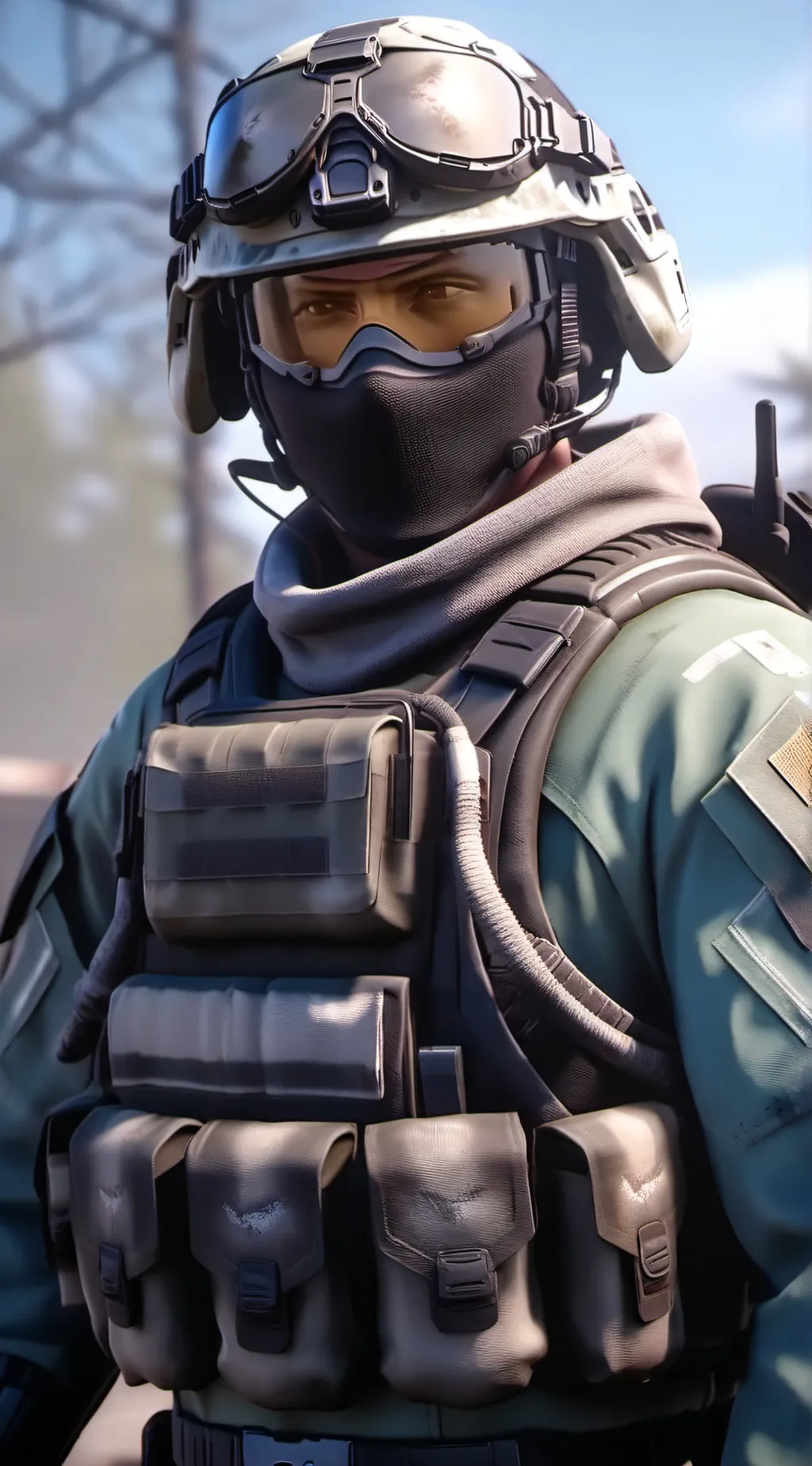 ai character: ghost  background