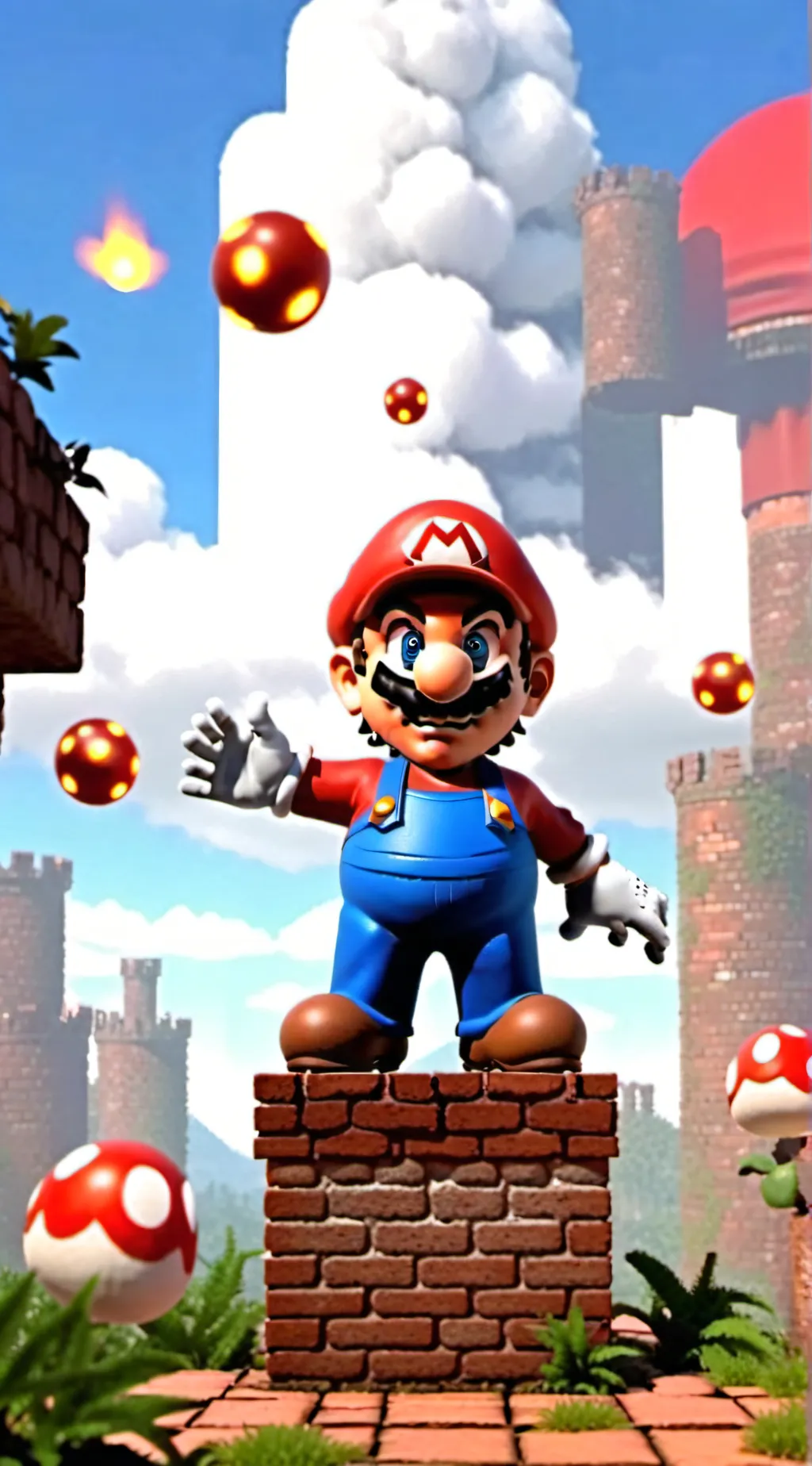 ai character: Mario.EXE background